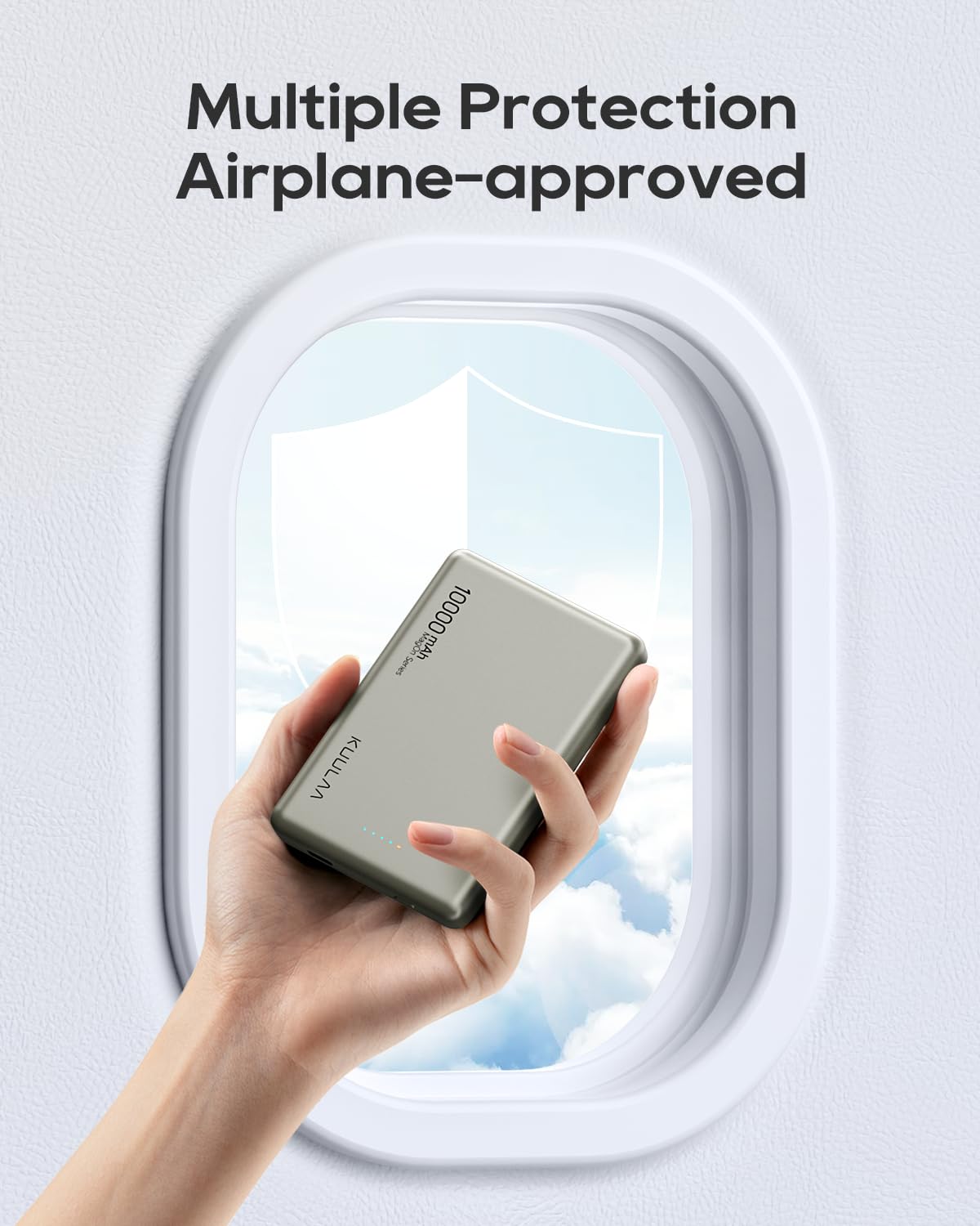 Kuulaa 10,000mAh Magnetic Wireless Power Bank - 20W USB C Fast Charging Portable Battery Pack for iPhone 15 Pro Max/15/14 Plus/13/12 Series (Titanium) - Perfect for Travel, Work & Outdoor Adventures
