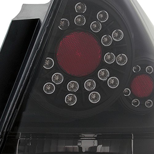 AKKON Black Smoked LED Halo Headlights & LED Tail Lights for 2006-2013 Chevy Impala - Upgrade Your Car Lighting for Night Driving & Enhanced Style