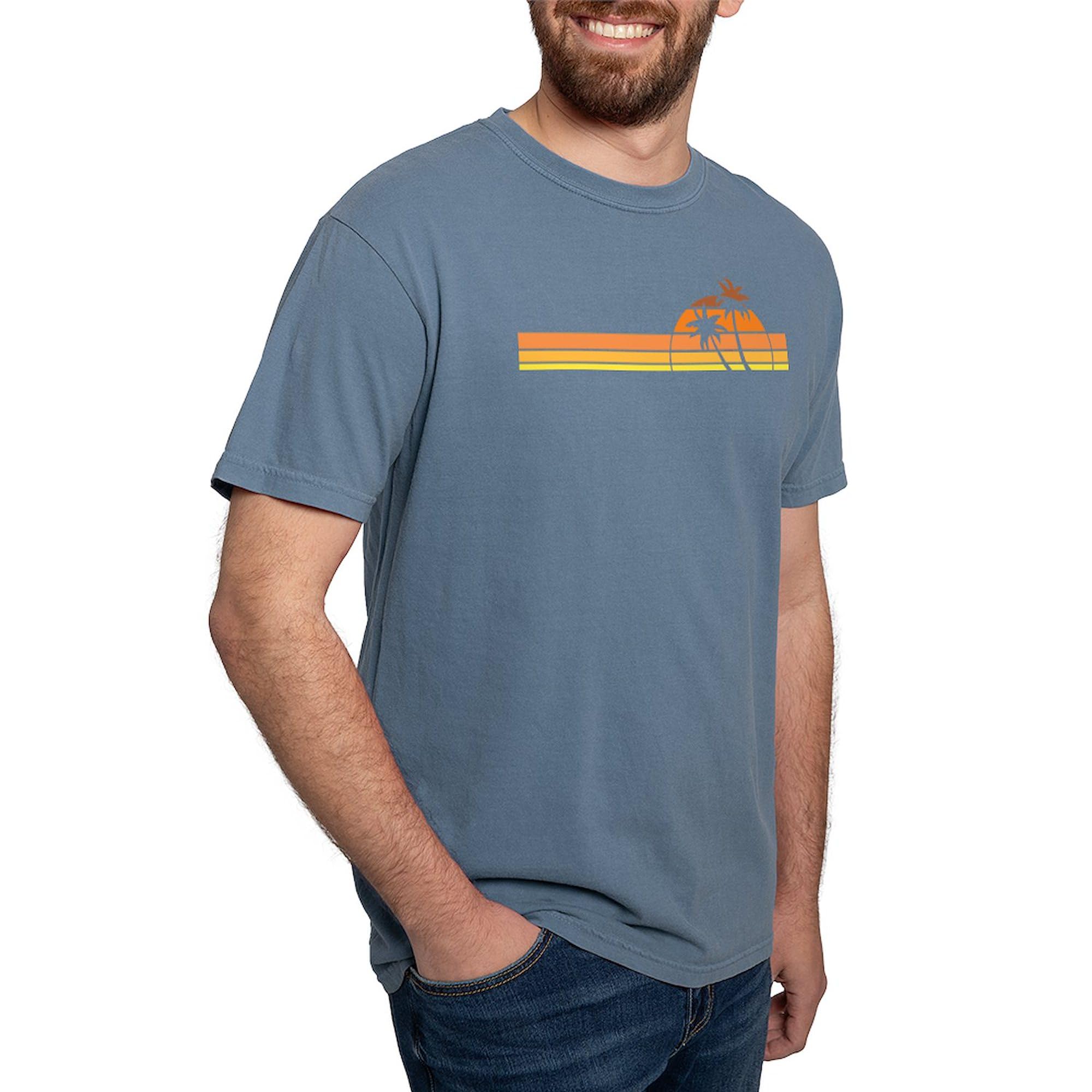 Men's Comfort Colors White Beach T-Shirt - Soft Cotton Casual Tee for Summer Vacations, Surfing & Outdoor Activities