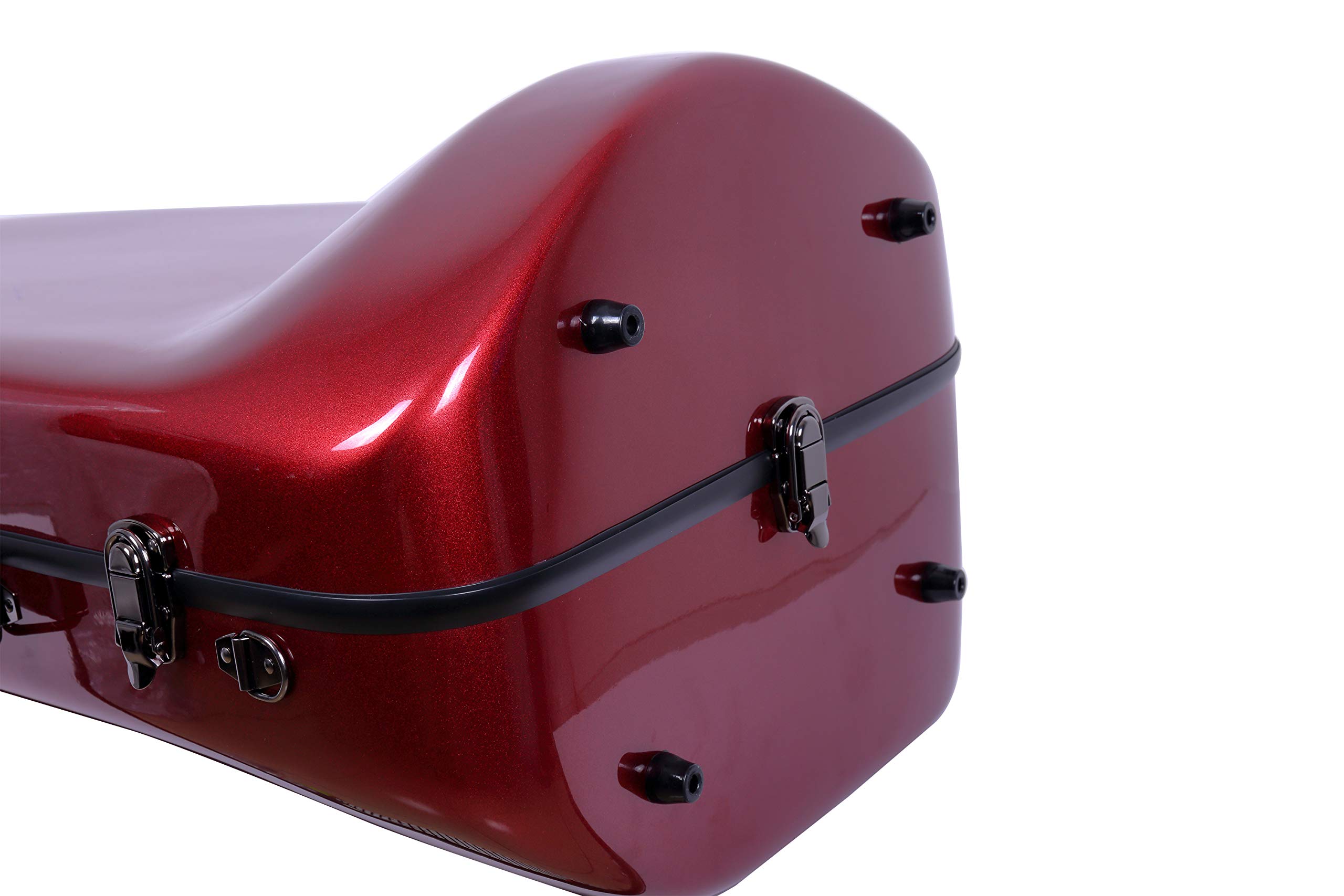 Crossrock CRF1000FHDRD Fiberglass French Horn Case - Detachable Hardshell Bell, Backpack Straps, Red | Durable Protection for Professional Musicians & Travel