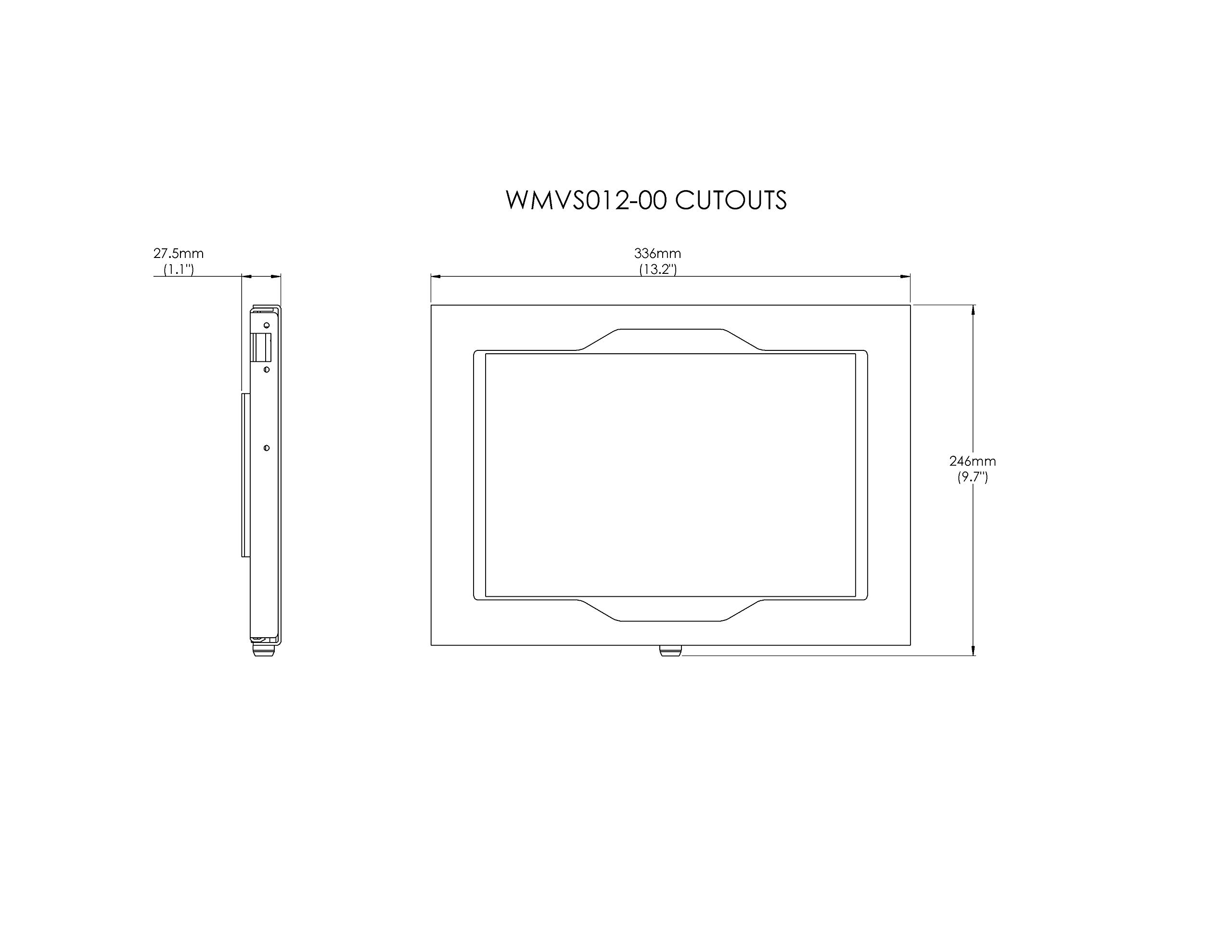 TABcare Anti-Theft Security Locking Metal Enclosure for Dell Latitude 5285/5290 - VESA Wall Mount Kiosk Case (White) - Perfect for Retail POS Systems, Store Displays & Public Kiosk Security