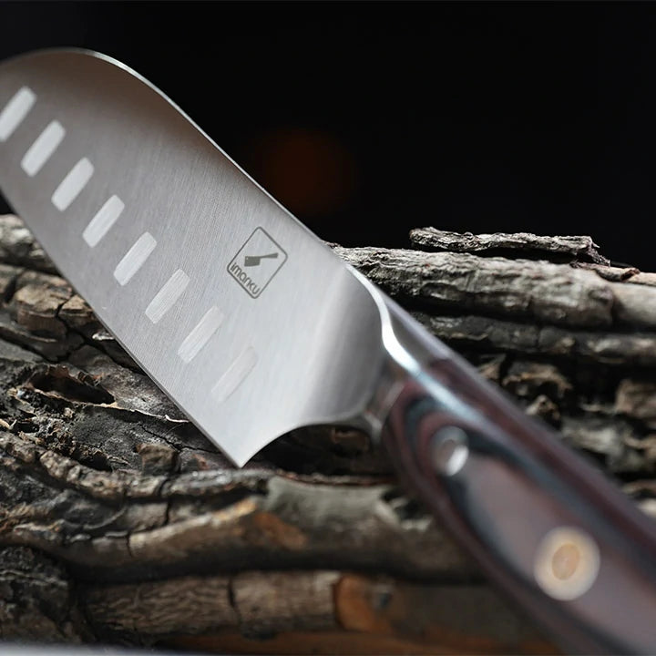 Premium Santoku Knife 5-Inch - Ergonomic Design for Small Hands, Ultra-Sharp Blade for Thin Slices - Perfect for Home Cooking, Meal Prep & Sushi Making