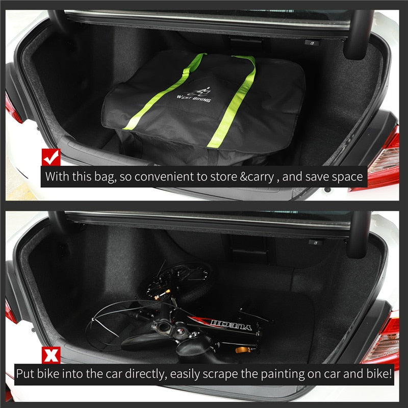 Waterproof Bike Cover Storage Bag for 14/16/20/26/27.5/700C Bikes - Thickened Portable Travel Carrying Case for Folding Bicycles - Perfect for Outdoor Storage, Travel Transport & Weather Protection