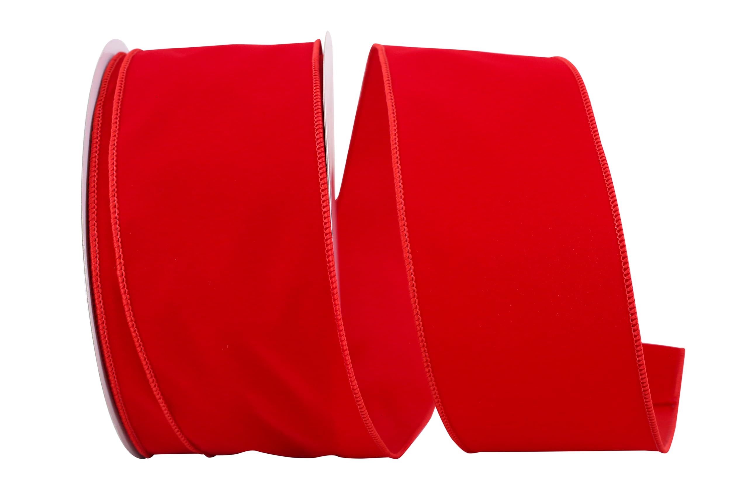 Reliant Ribbon 92270W-065-10K - 4 Inch x 50 Yards Red Grosgrain Ribbon for Gift Wrapping, Crafts, and DIY Projects