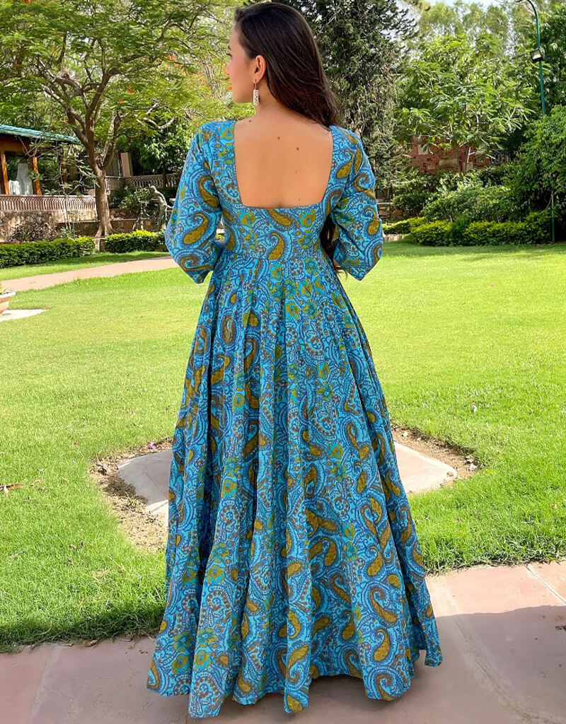 Stylish Blue Designer Party Wear Kurti for Women - Elegant Ready-to-Wear Indian Tunic - Perfect for Festivals, Weddings & Special Occasions