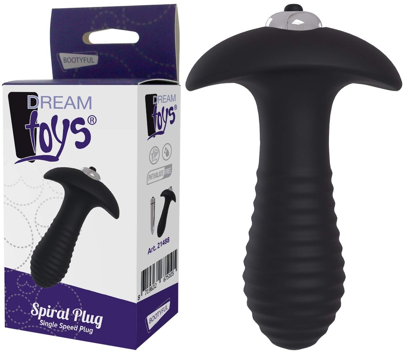 Premium Black Anal Plug for Adults - Dream Toys Cheeky Love Butt Plug - Perfect for Couples Play & Solo Pleasure