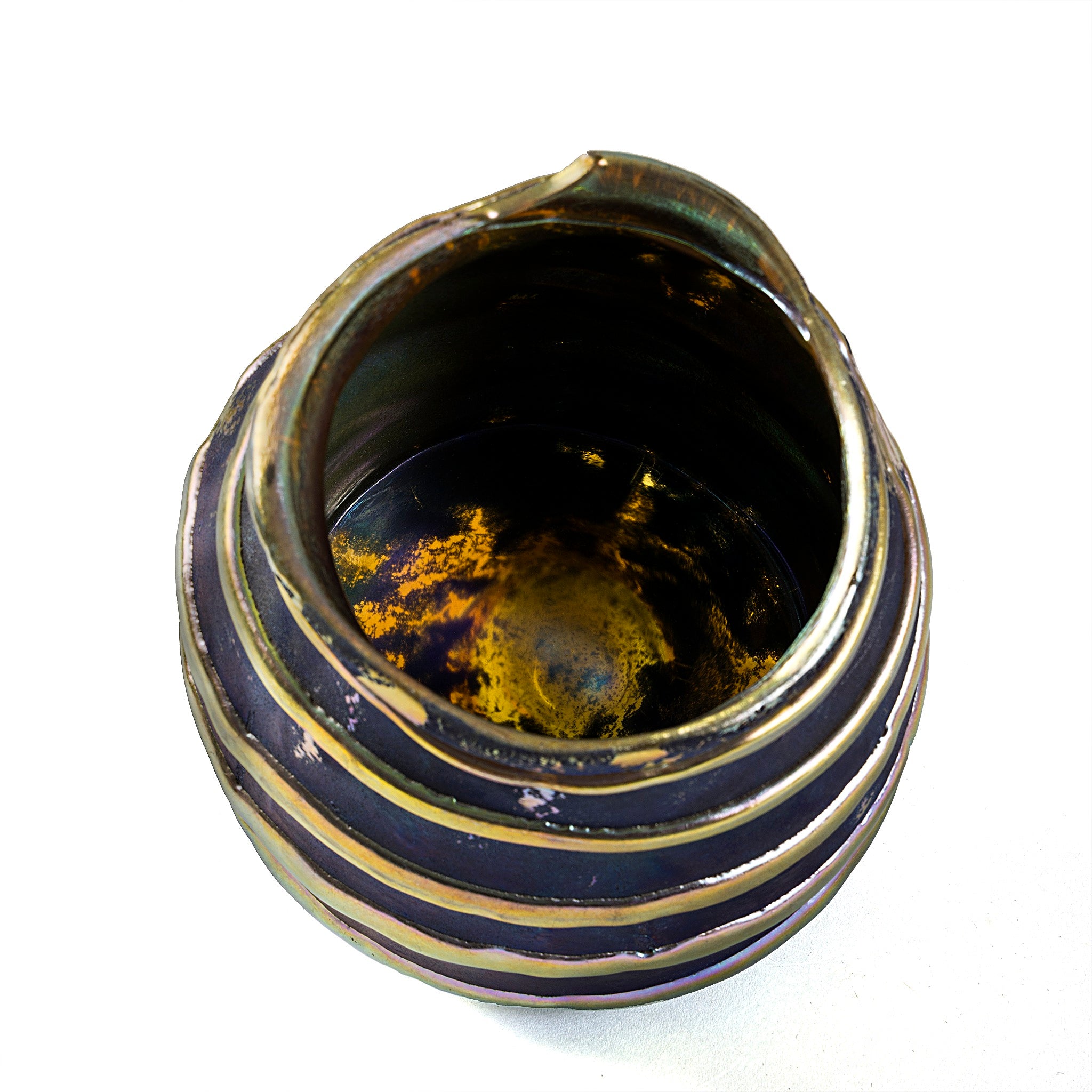 Louis Comfort Tiffany Lava Favrile Vase - Antique Art Glass Collectible for Home Decor & Gift Giving | Perfect for Living Room Display, Office Decor & Luxury Gifts