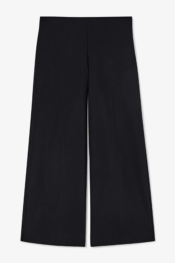 Adler Eco PowerStretch Stretch Culotte Pants for Women - Comfortable & Sustainable Black High-Waisted Trousers | Perfect for Yoga, Office & Casual Wear