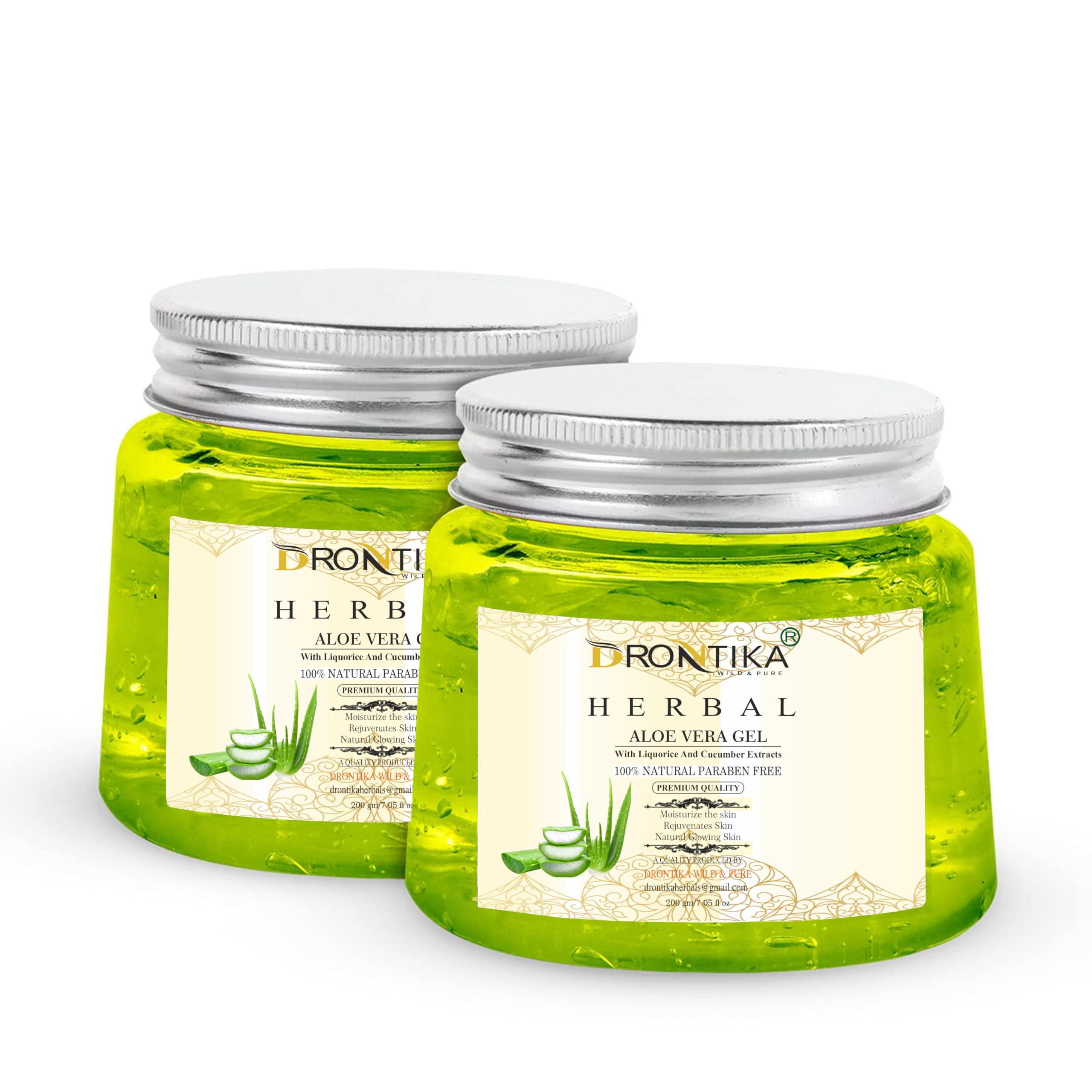 Dr. Ontika 99% Pure Aloe Vera Gel for Face & Body - Soothing Moisturizer for Dry Skin, Sunburn Relief, Hair Care - 7oz (200g) Multipurpose Beauty Gel for Women & Men | Perfect for After-Sun Care, Daily Hydration & Scalp Treatment