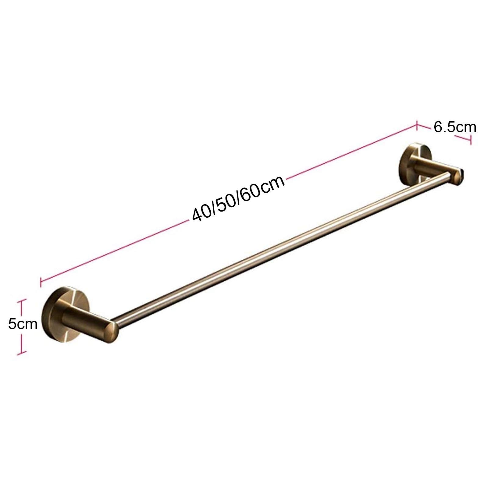 Brushed Copper Towel Bar - 40Cm Single Towel Rail, Shower Towel Holder for Bathroom - Perfect for Hanging Hand Towels, Washcloths & Bathrobes in Modern Homes