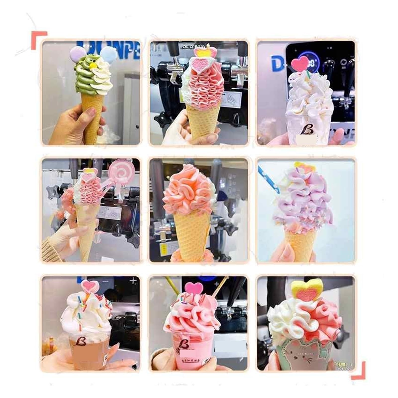 Universal Ice Cream Machine Modeling Cap Accessories - Compatible with Most Ice Cream Makers - Perfect for Homemade Gelato, Sorbet & Frozen Treats