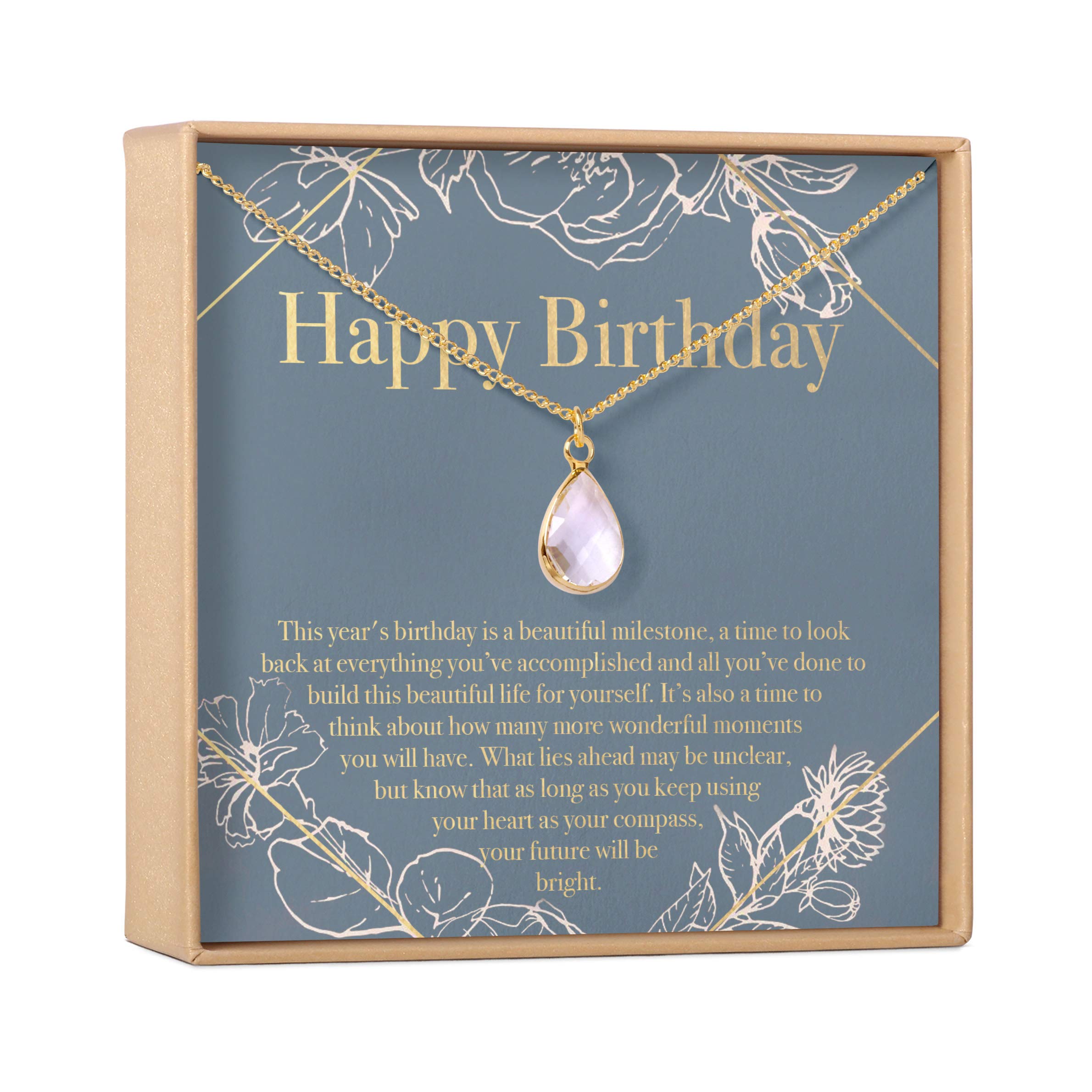 Birthday Gift Necklace for Women - Elegant Heart Pendant Jewelry Set with Greeting Card | Perfect Birthday Present for Her, Wife, Girlfriend & Best Friend | Anniversary, Valentine's Day & Special Occasion Gift