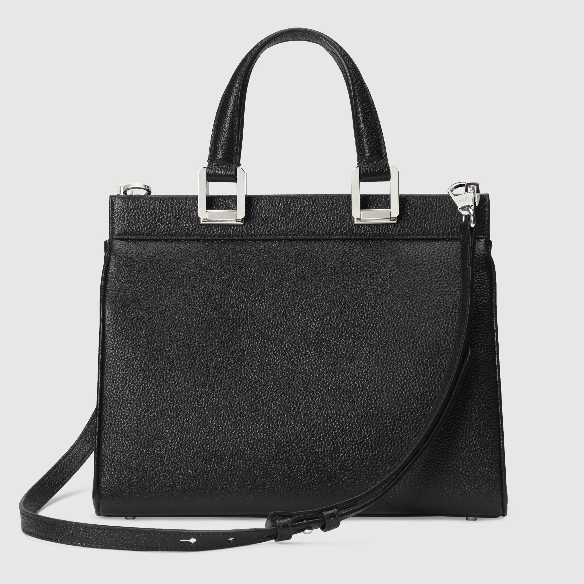 Gucci Zumi Small Top Handle Bag in Black Grainy Leather - Perfect for Work, Evening Events & Luxury Fashion Accessories