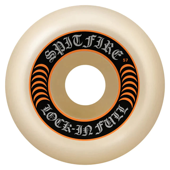 Spitfire Formula Four 99 Lock-In Full Skateboard Wheels (54mm/55mm/57mm) - High-Performance Wheels for Street Skating and Park Riding