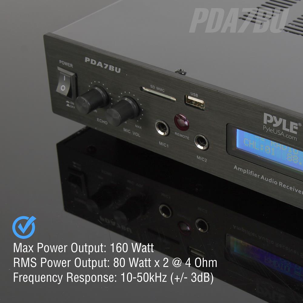 Wireless Bluetooth Audio Receiver & Amplifier - Portable Stereo Sound System for Home, Car, and Outdoor Use