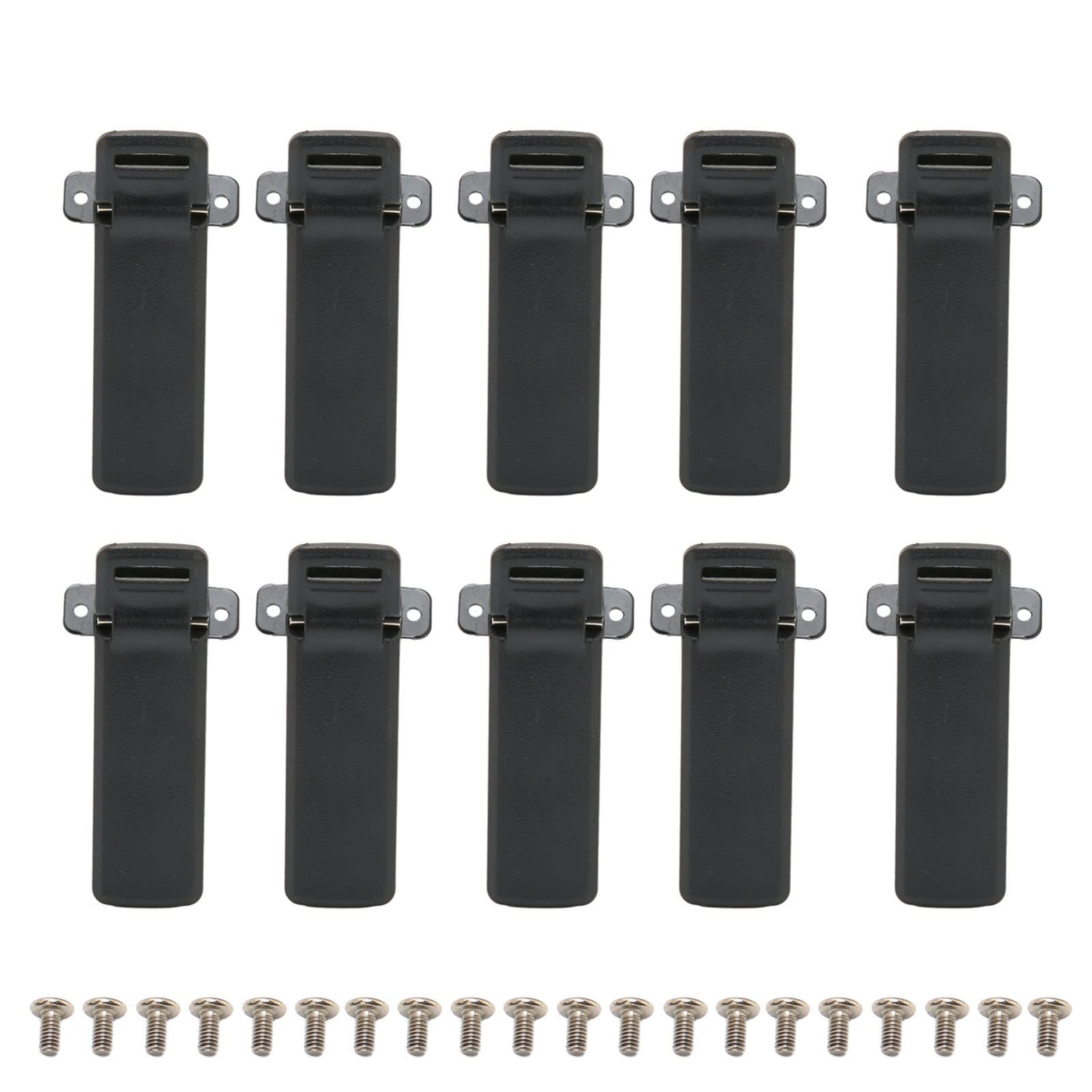 10pcs Walkie Talkie Belt Clip Replacement for Baofeng UV-5R Series - 2 Way Radio Belt Holder & Clip Accessories for Outdoor, Hiking, Security & Construction Use