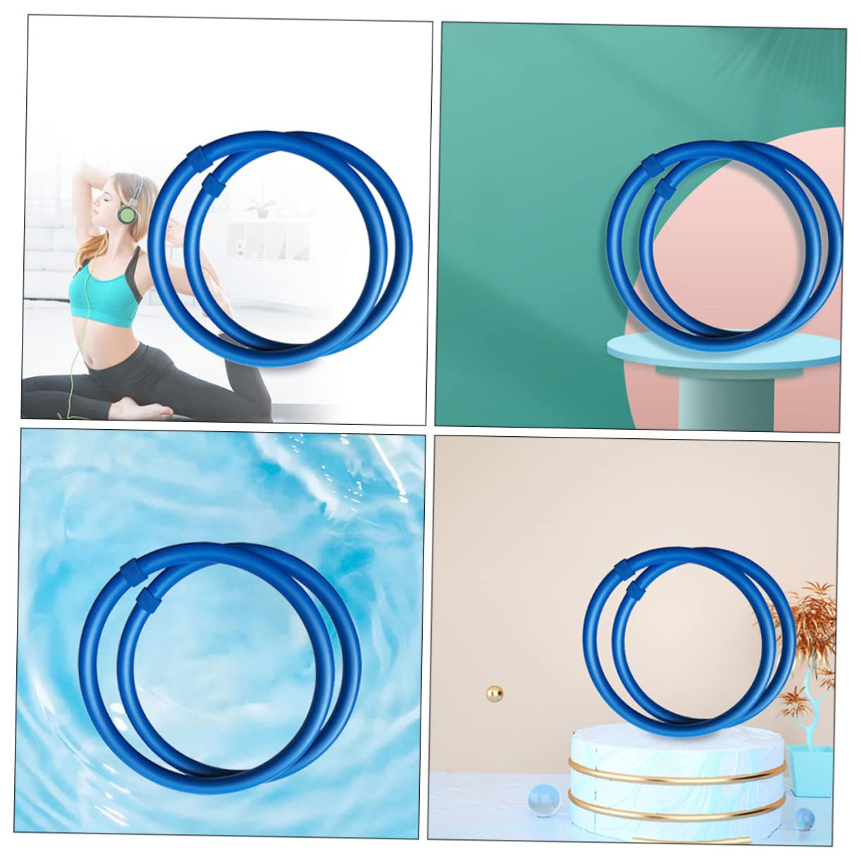 1 Pair Yoga Armbands for Women - Adjustable Fitness Arm Hoops for Weight Loss & Toning - Workout Accessories for Yoga, Pilates & Home Exercise - Perfect for Gym, Studio & Outdoor Training