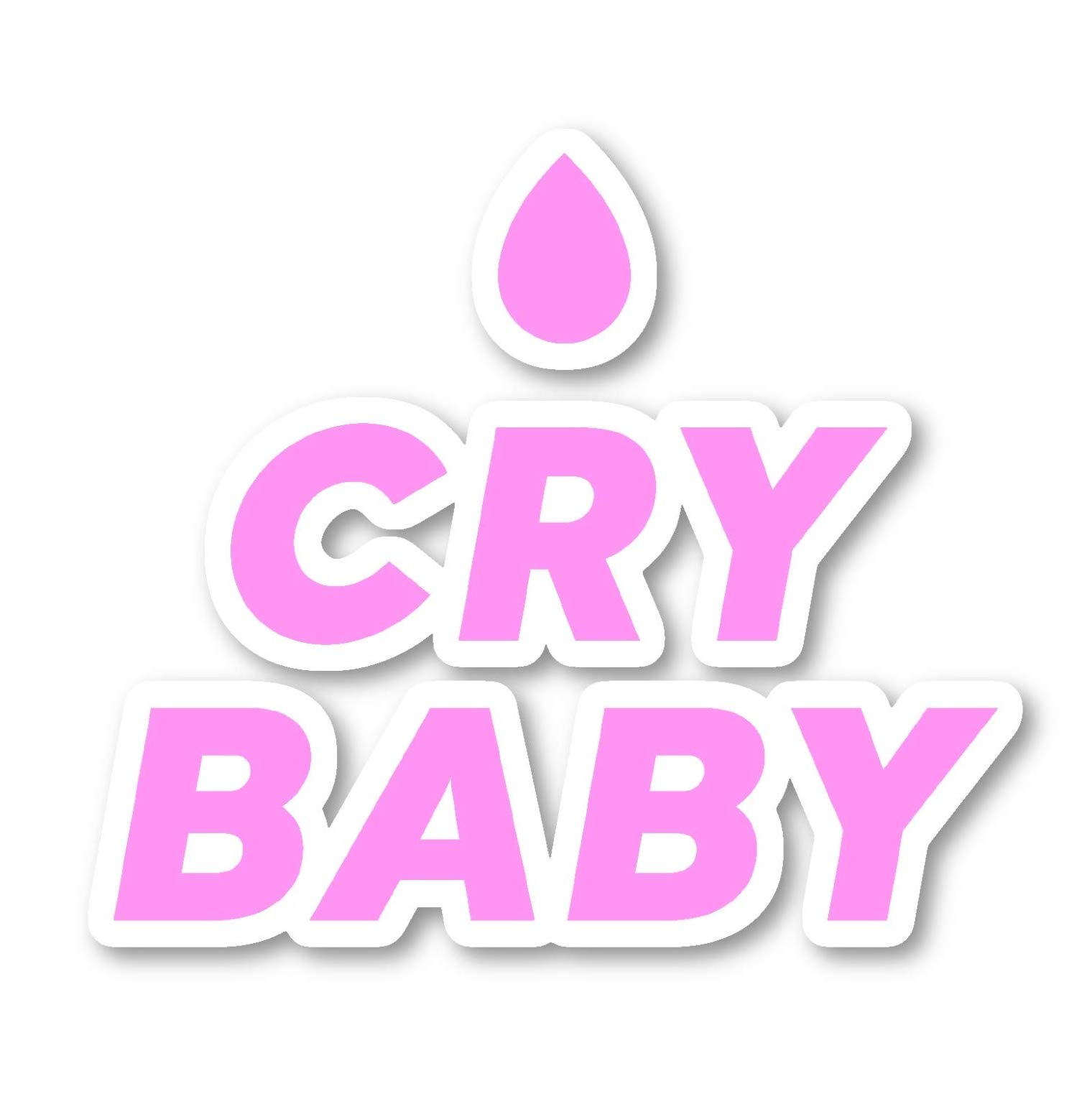 Funny Cry Baby Stickers with Quotes - Waterproof Vinyl Decals for Cars, Trucks, Laptops, Walls & Windows - Perfect for Personalizing Vehicles, Tech Gear & Home Decor