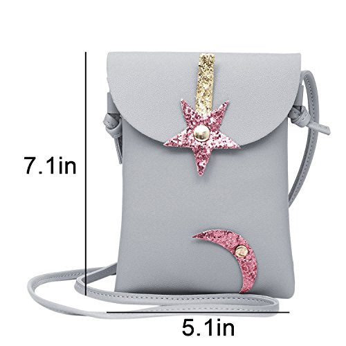 Aibearty Women's Glitter Star Moon Shoulder Bag - Stylish Mini Crossbody Purse for Girls & Teens | Perfect for Parties, Concerts & Everyday Use