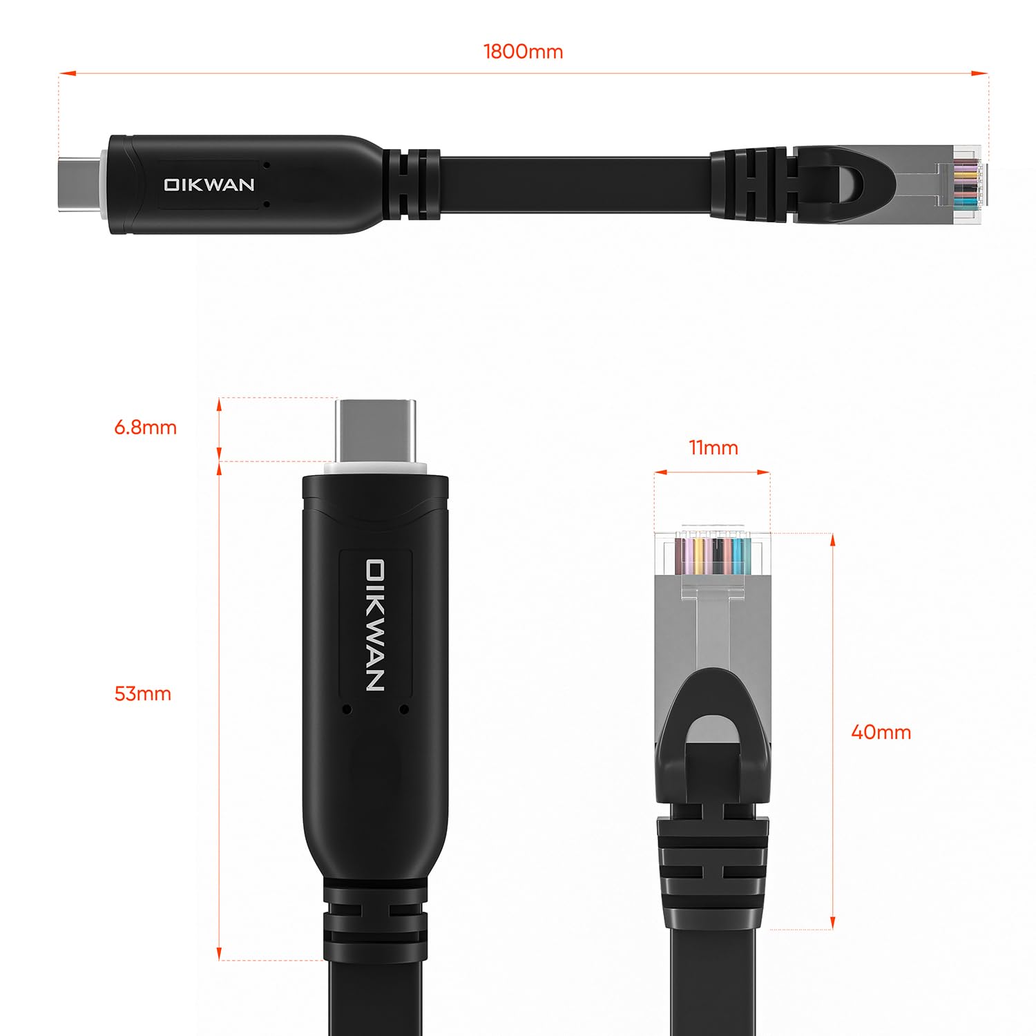 Premium USB-C to UART Serial Console Cable (6ft, Black) - Compatible with Cisco, NETGEAR, Ubiquiti, Linksys Routers & Switches for Windows, Mac, Linux - Ideal for Network Configuration, Server Maintenance & IT Troubleshooting
