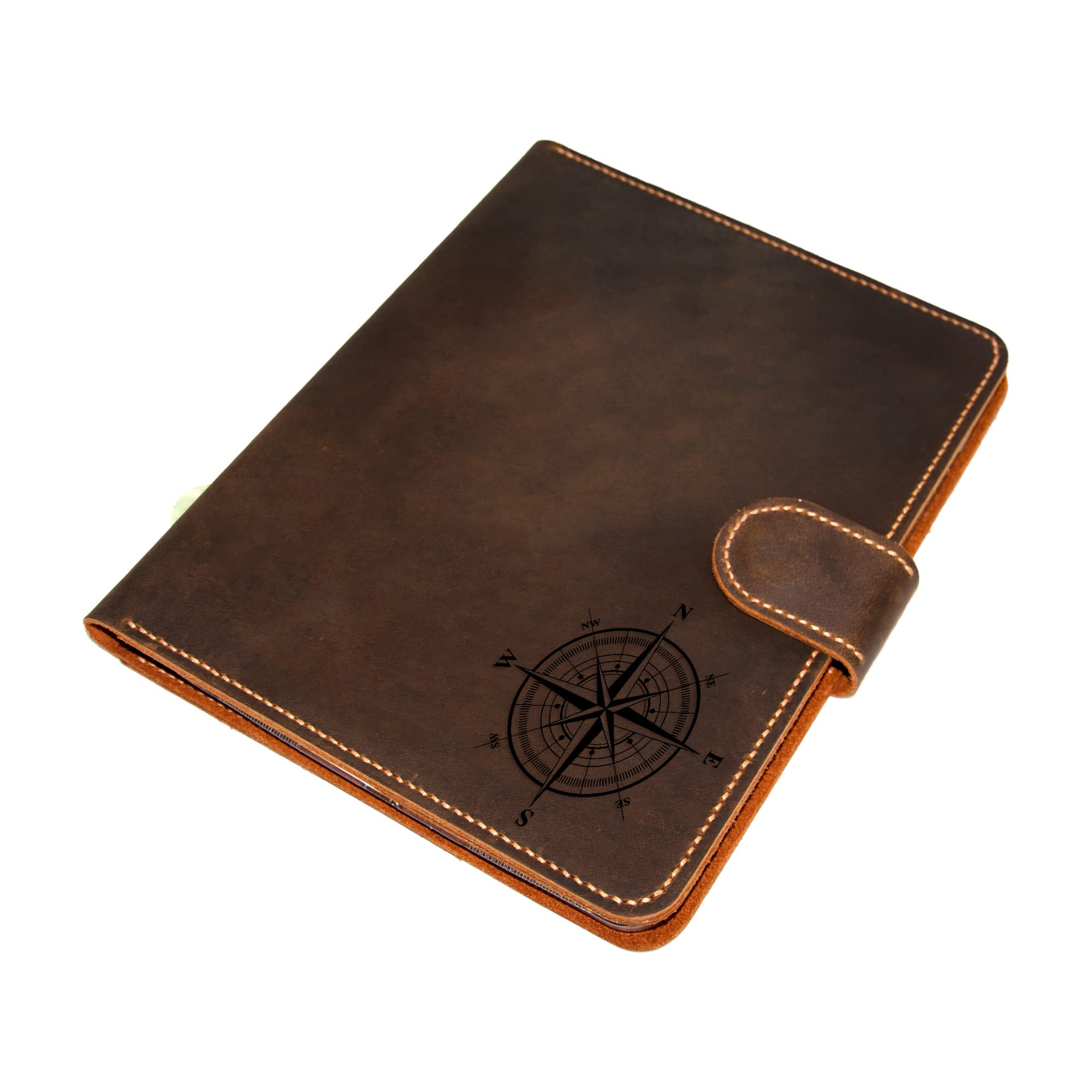 Vintage Distressed Leather iPad Case Organizer for iPad Pro 11/12.9, iPad 10.2, iPad Mini 5/4/3/2, iPad Air 4/3/10.5/9.7 - Magnetic Leather Cover with Personalization - Perfect Custom Gift for Work, Travel & Daily Use