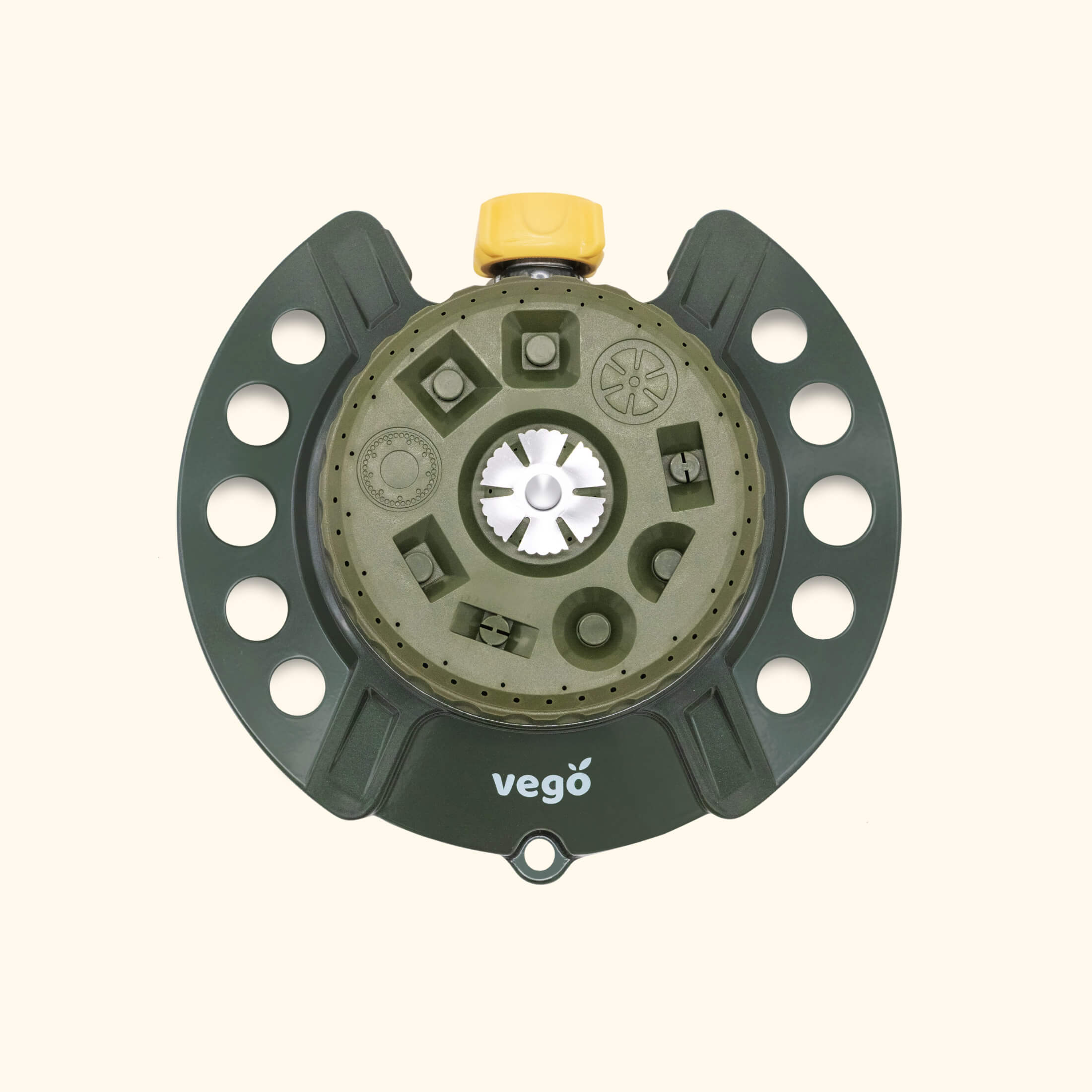 9-Pattern Adjustable Turret Sprinkler for Lawn & Garden - Perfect for Small to Medium Yards, Flower Beds & Vegetable Gardens