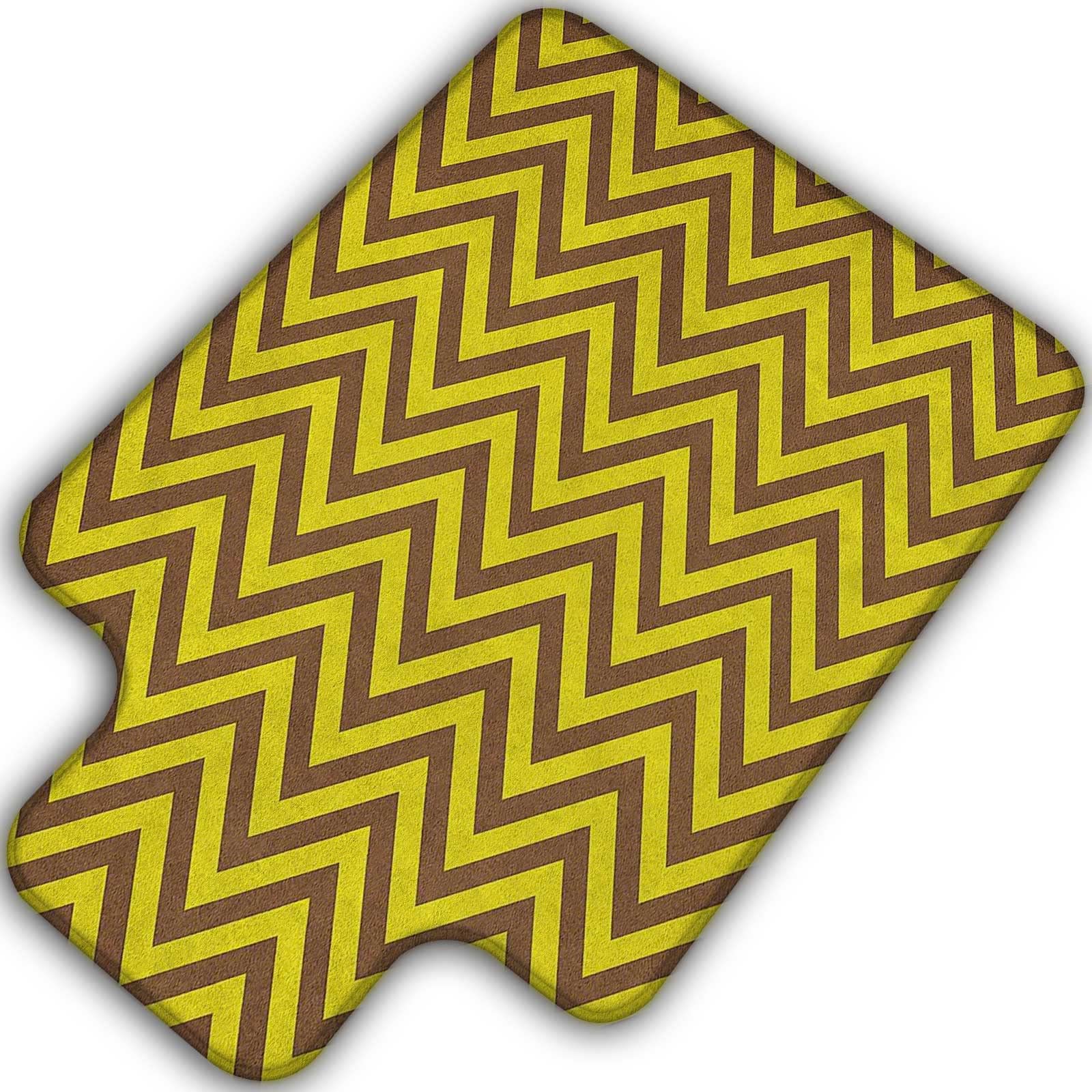Non-Slip Yellow Chevron Desk Chair Mat 48