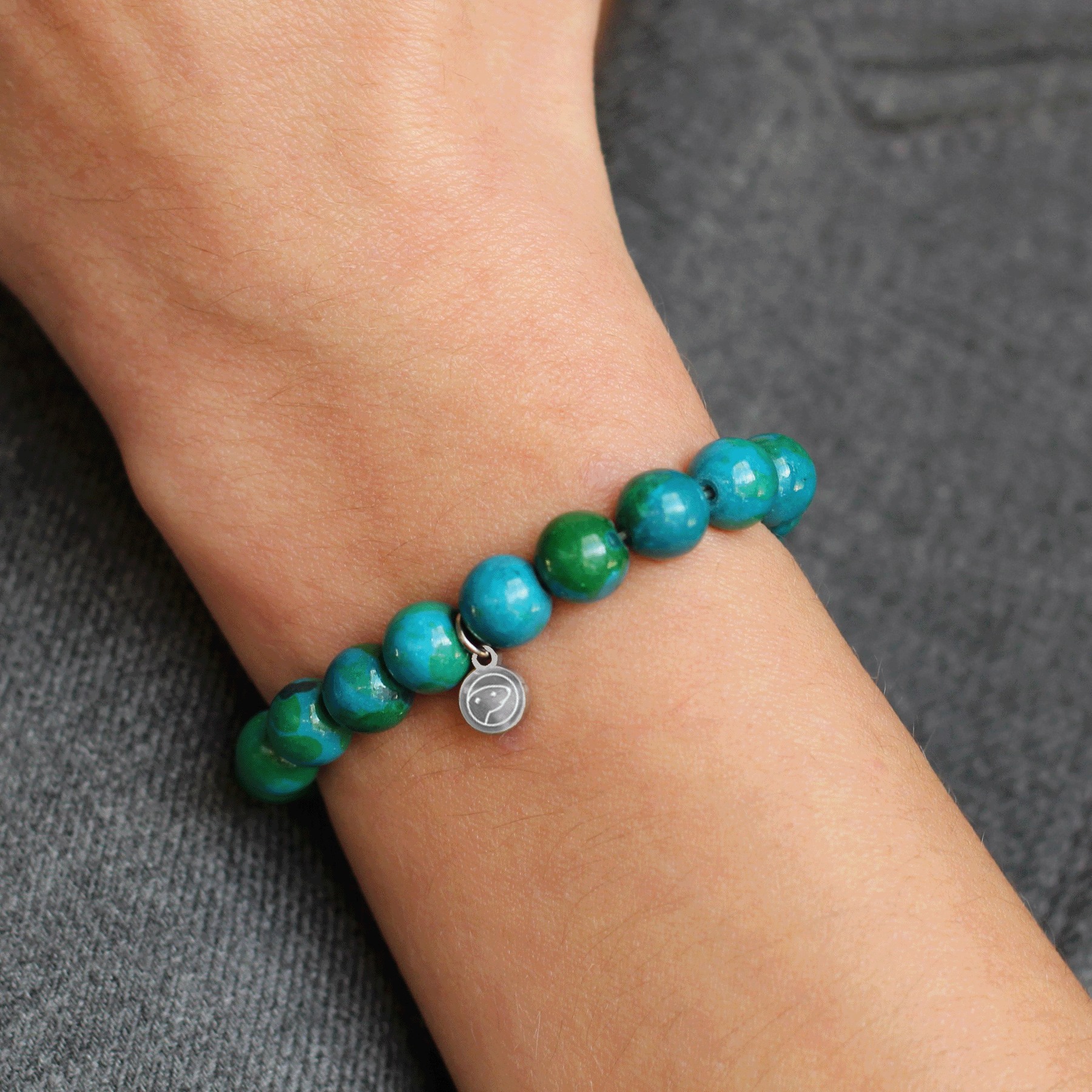 Natural Chrysocolla Stone Beaded Bracelet for Women - Healing Crystal Jewelry for Stress Relief & Positive Energy | Perfect for Meditation, Yoga & Spiritual Gifts