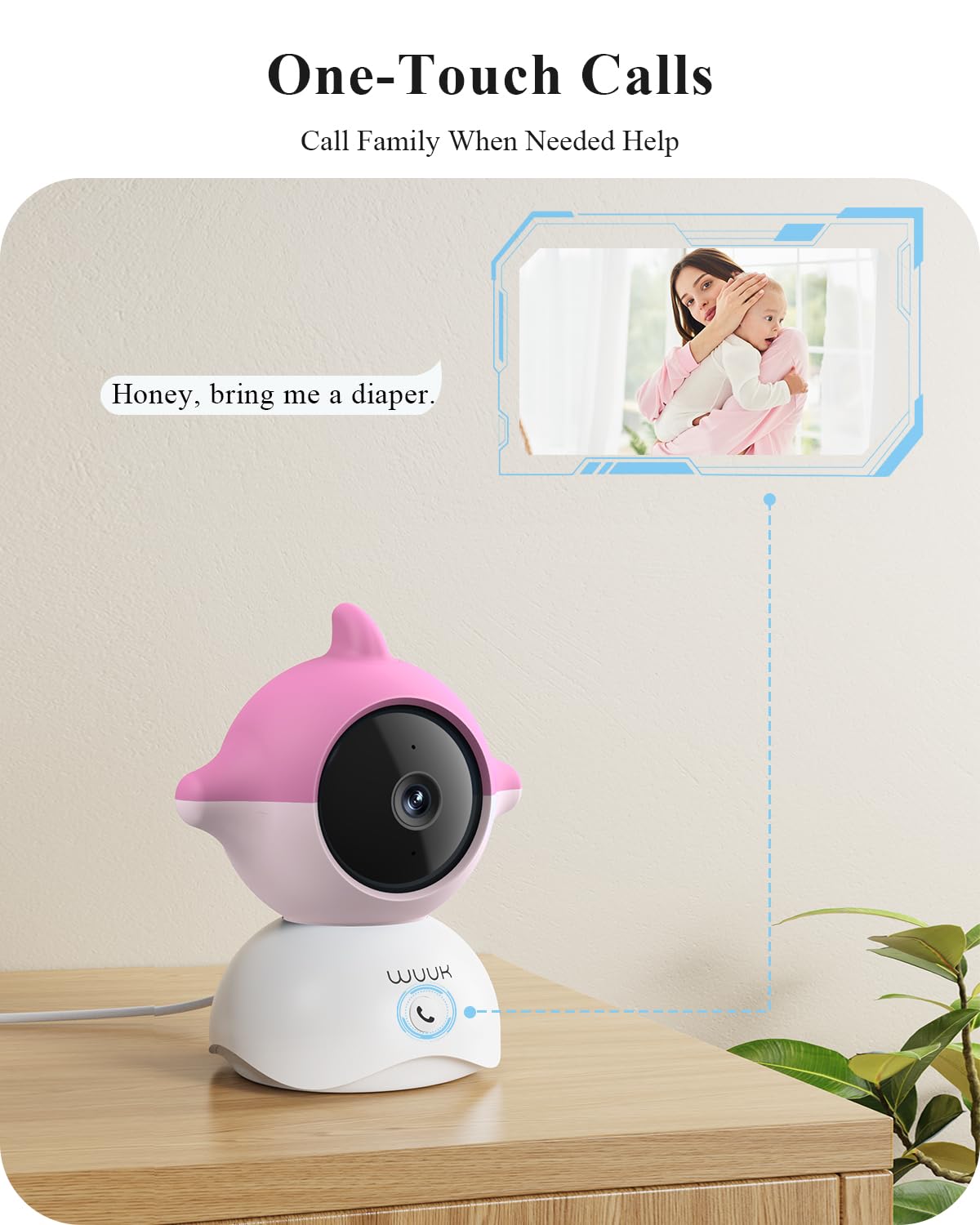 WUUK 2K HD Baby Monitor with 5.5