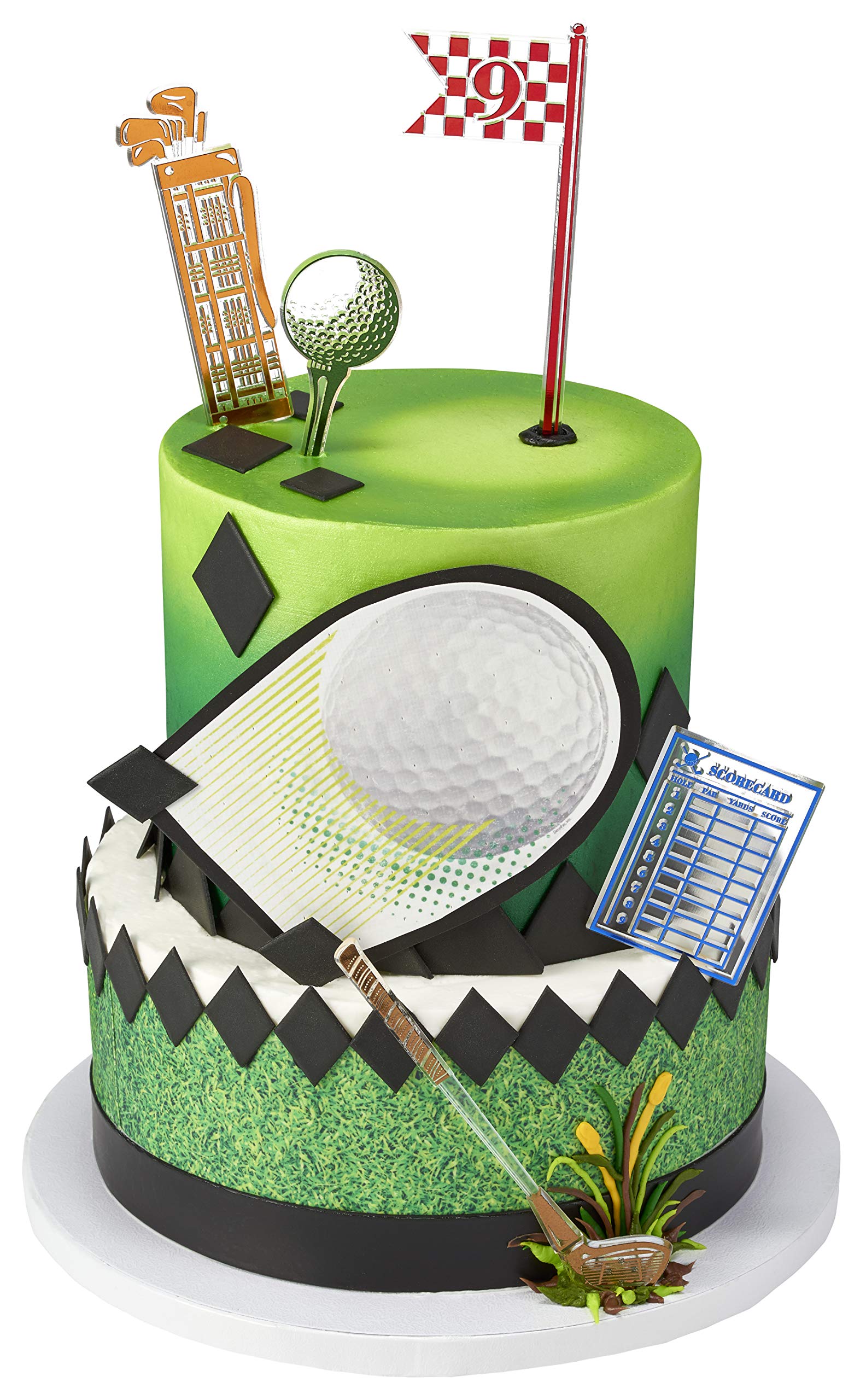 Decopac Golf Cake Topper Kit - 5 Piece Plastic Cake Decorations for Birthday, Father's Day, Dad Gifts | Perfect for Golf-Themed Parties, Retirement Cakes & Sports Celebrations