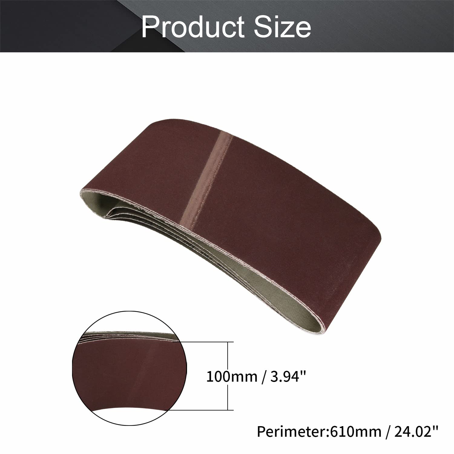 Utoolmart 3.9x24 Inch 240 Grit Aluminum Oxide Sanding Belt - 4 Pack for Wood Finishing, Metal Polishing & Drywall Sanding - Fits Portable Belt Sanders - Durable Abrasive Paper for DIY Projects & Professional Workshops