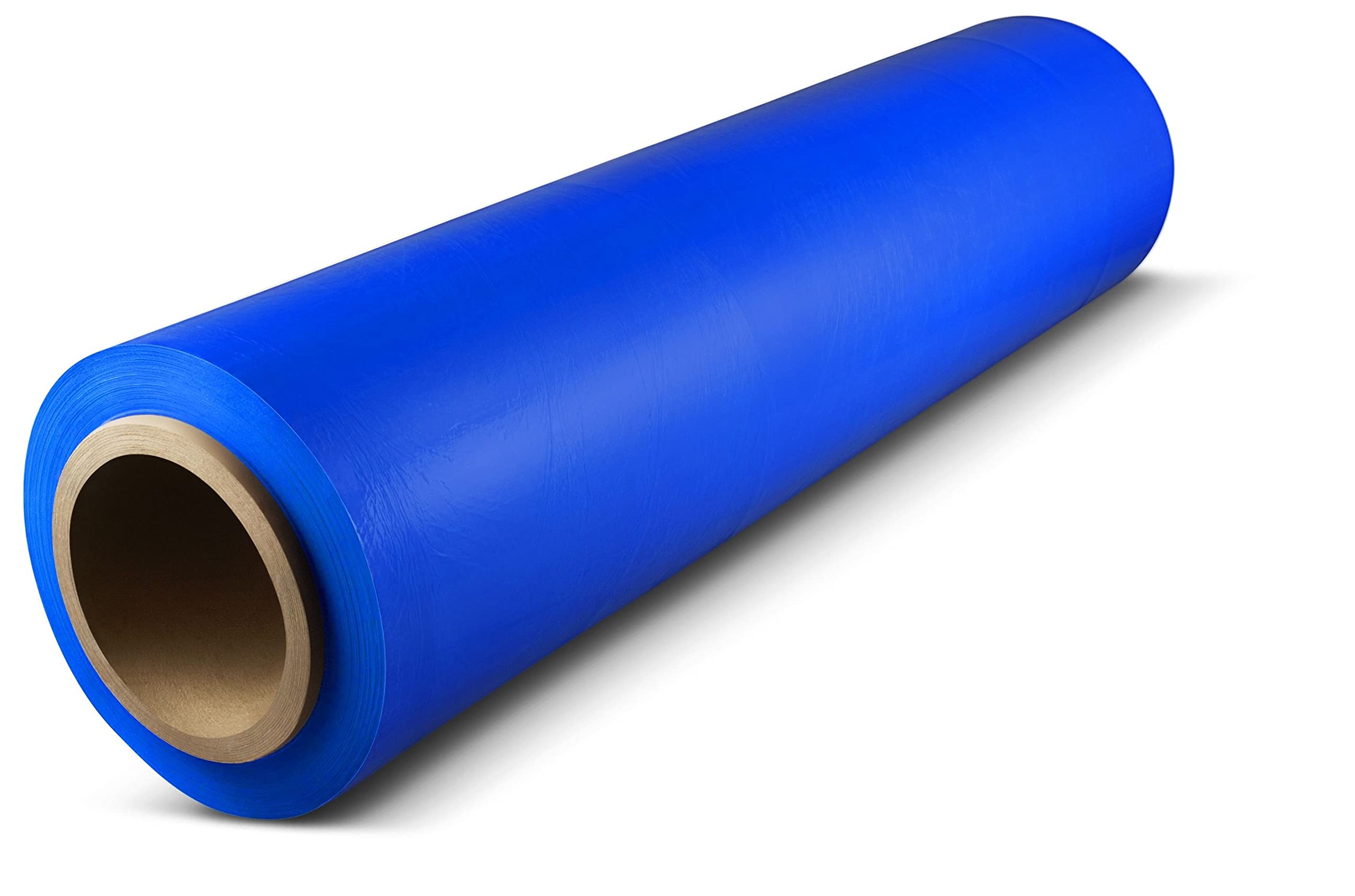 MMBM Blue Hand Stretch Wrap Film - 18 Inch x 1500 Feet, 80 Gauge Heavy Duty Shrink Wrap Roll for Moving, Packaging & Storage | Industrial Strength Pallet Wrapping Solution