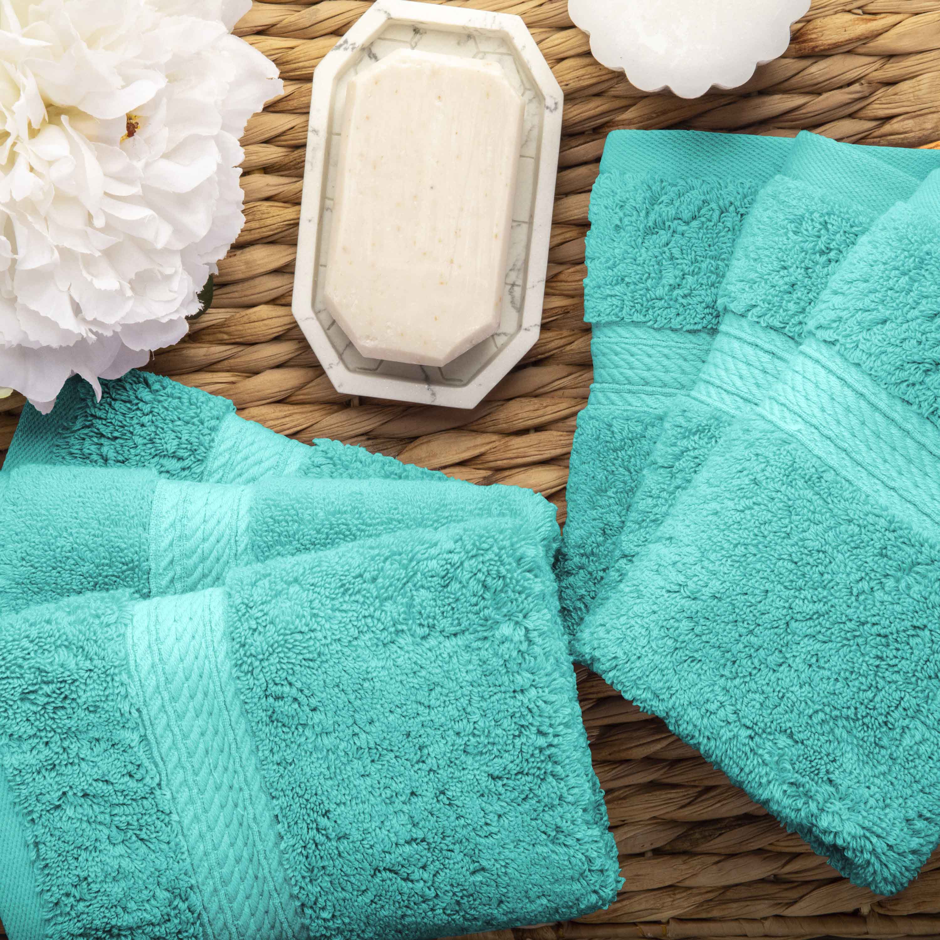 Premium Egyptian Cotton 10-Piece Towel Set - Ultra Soft, Heavyweight & Plush for Bath, Spa & Luxury Home Use