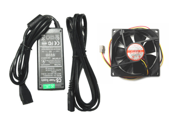 Coolerguys 2U Server Rack Bracket with 4 High-Speed 80mm Evercool Fans, Programmable Fan Controller & 3A PSU - Perfect for Server Cooling, Data Center Racks, and Network Equipment Cooling Solutions