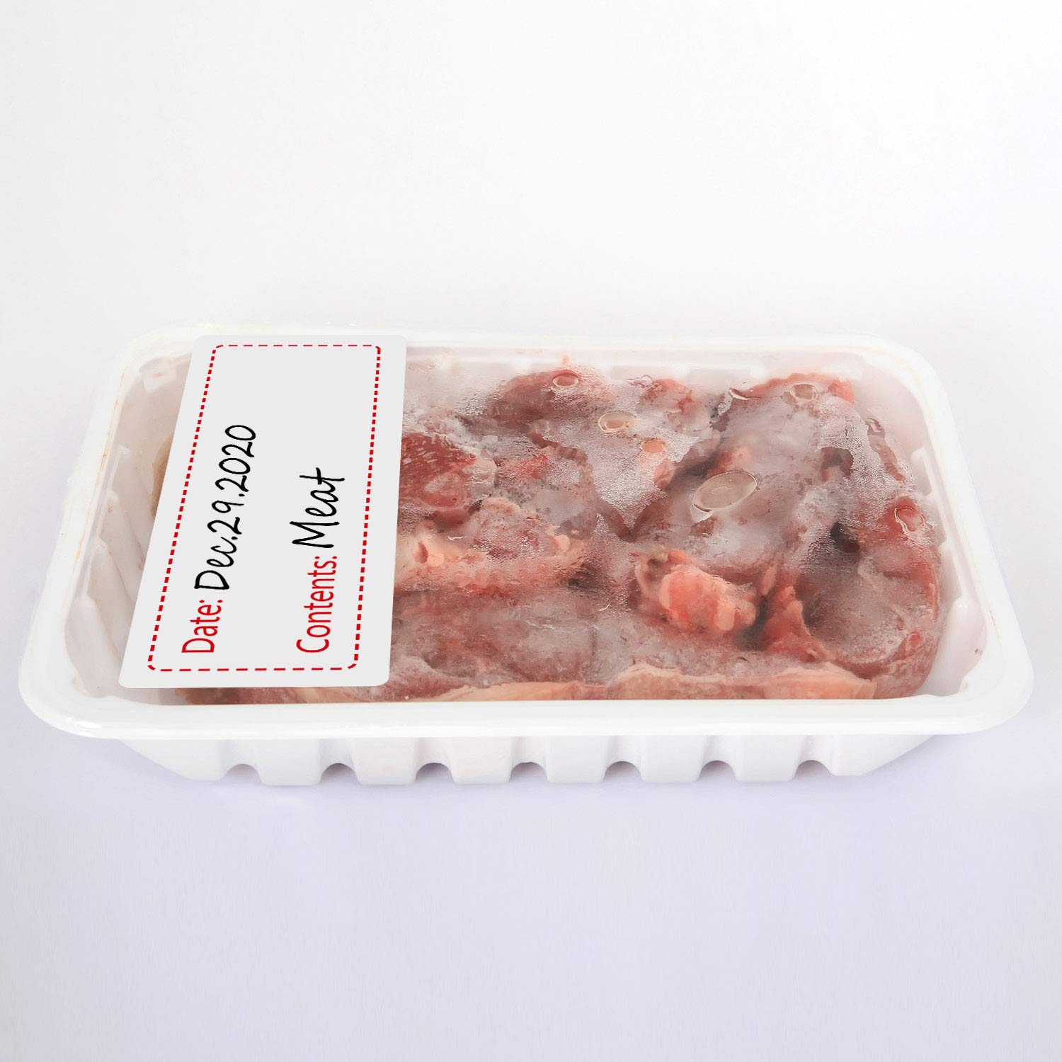 500pcs Removable Freezer Labels 1x3 Inch for Food Storage - Red Color, Perfect for Organizing Frozen Meals, Leftovers & Meal Prep Containers