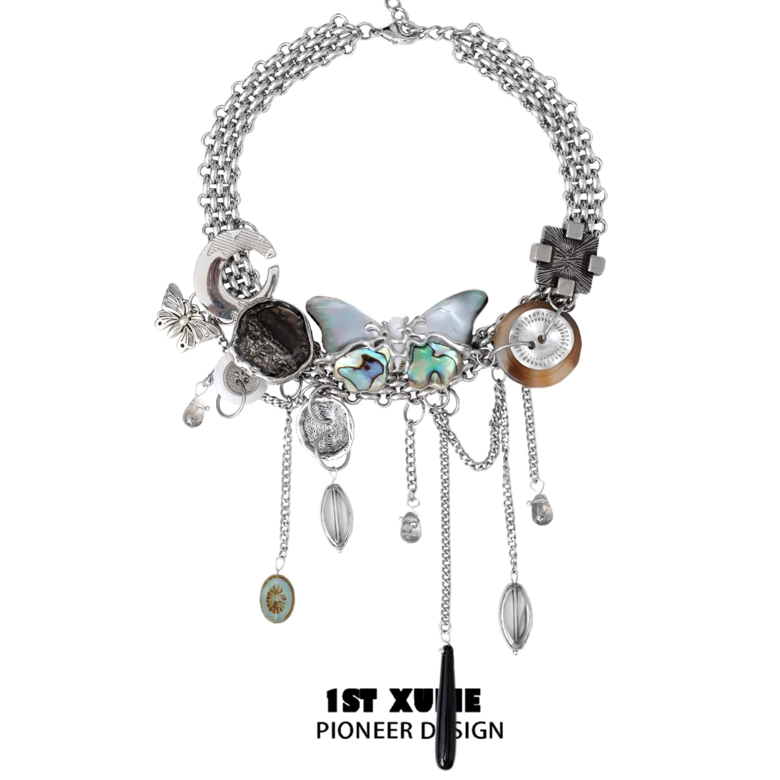 ButterflyWasteland Alloy Shell Choker Necklace™ - Elegant Gothic Jewelry for Women, Vintage Punk Choker Collar - Perfect for Parties, Cosplay & Gothic Fashion