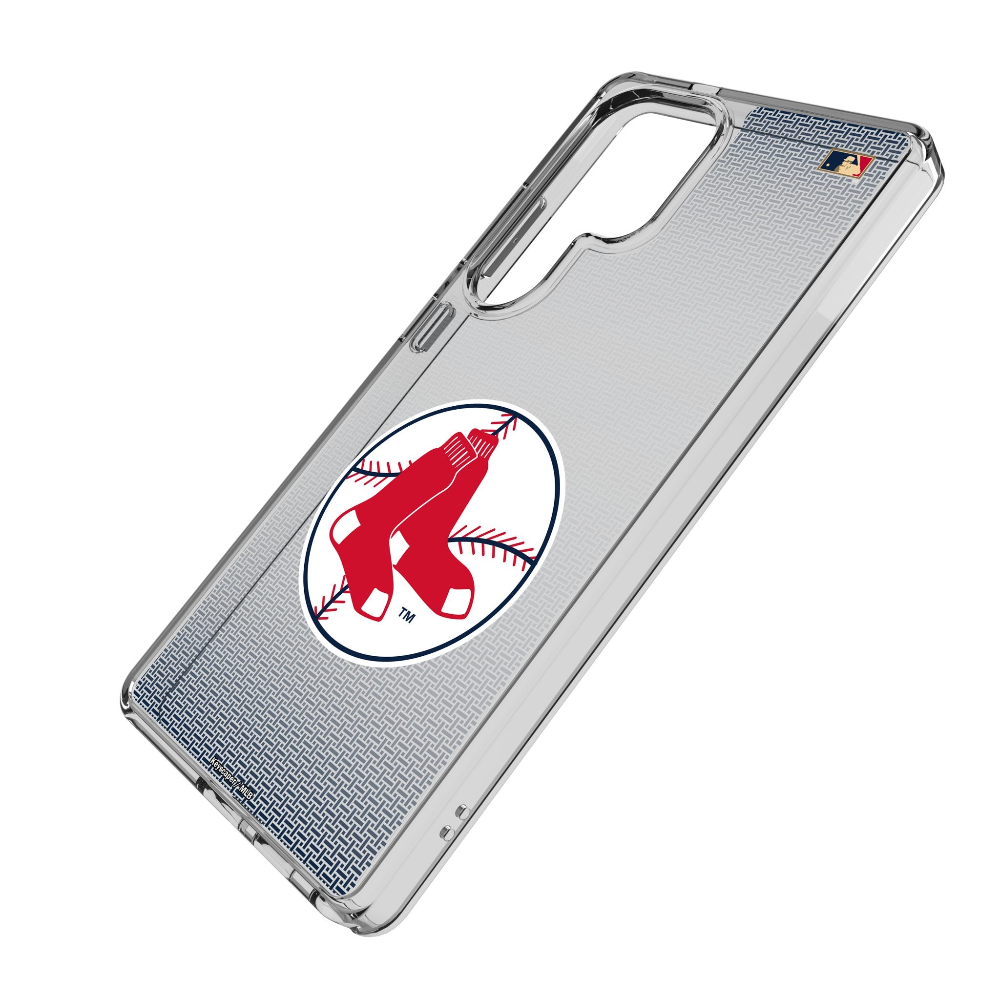 Boston Red Sox 1970-1975 Cooperstown Collection Linen Clear Phone Case for Samsung Galaxy - Vintage Baseball Fan Gift & Protective Cover for Everyday Use