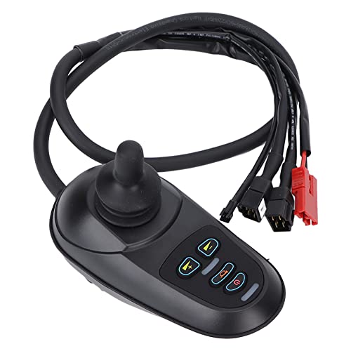 24V DC Electric Wheelchair Controller - Brushed 4P Joystick with Brake for Mobility Wheelchairs | Replacement Part for Enhanced Maneuverability and Safety (Ideal for Home Use, Outdoor Travel & Hospital Settings)