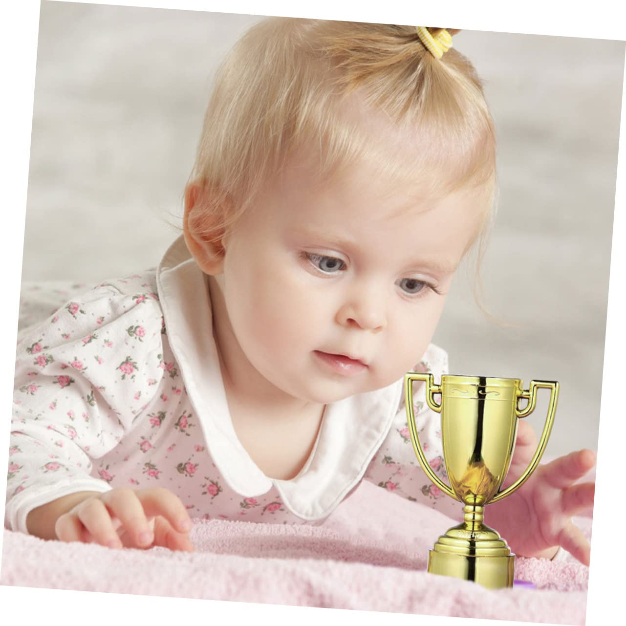 Toddmomy 50 Pcs Gold Plastic Trophy Toys for Kids - Reward Prizes, Classroom Incentives & Party Favors - Perfect for School Awards, Sports Achievements & Motivational Gifts