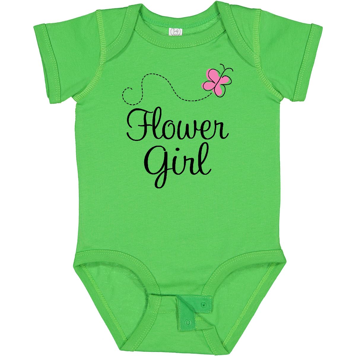 Inktastic Flower Girl Wedding Butterfly Baby Bodysuit - Cute Butterfly Design for Baby Girls - Perfect for Weddings, Photo Shoots & Special Occasions