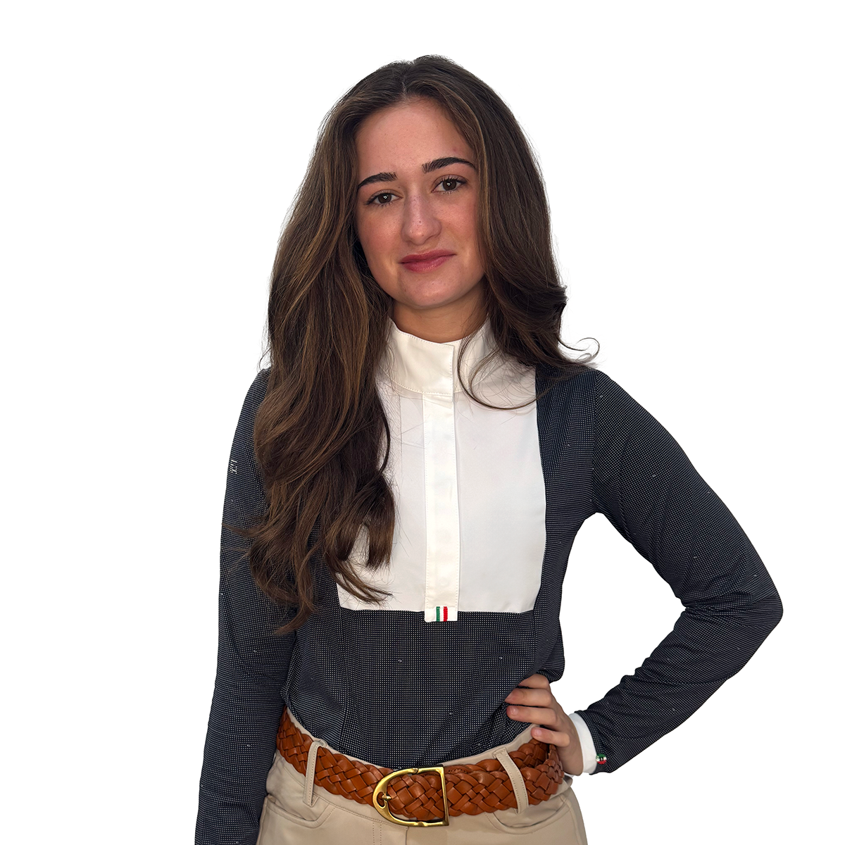 Women's Aliyah Long Sleeve Show Shirt for Equestrian Riding & Horse Shows - Perfect for Competition, Training & English Riding Events