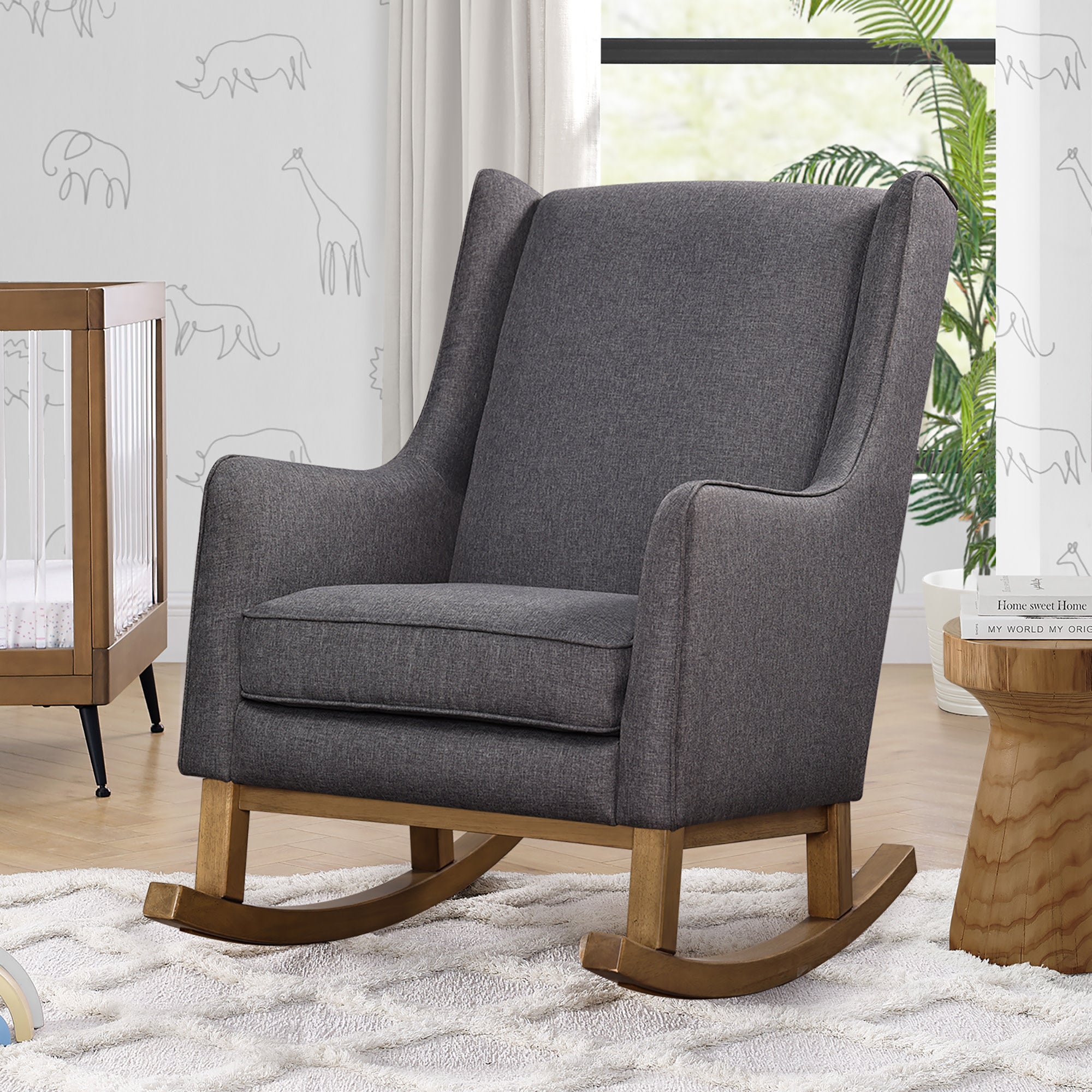 Comfortable Hanover Rocking Chair for Living Room - Classic Wooden Rocker with Padded Seat, Perfect for Nursery, Porch & Relaxation