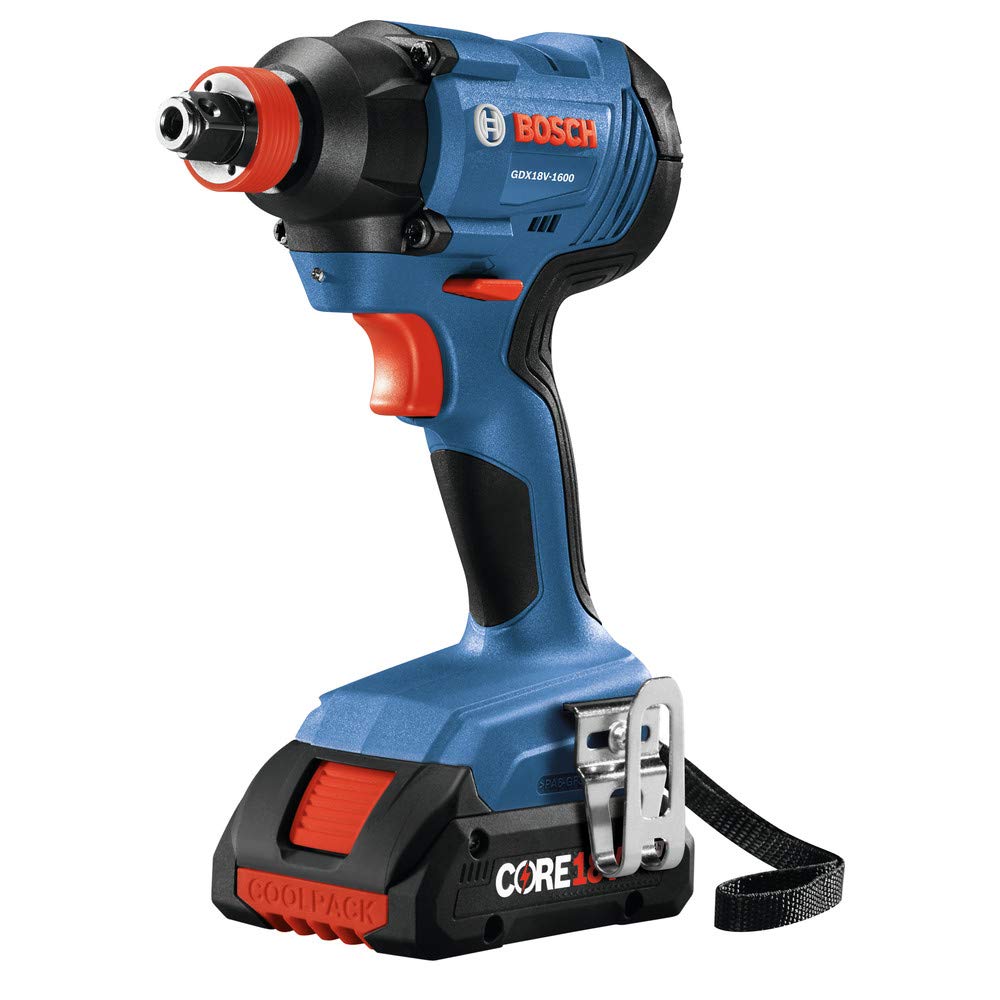 BOSCH GXL18V-239B25 CORE18V 2-Tool Power Tool Combo Kit with Soft Case, 2 Batteries & Charger Included - Perfect for DIY Projects, Home Repairs and Professional Construction Work