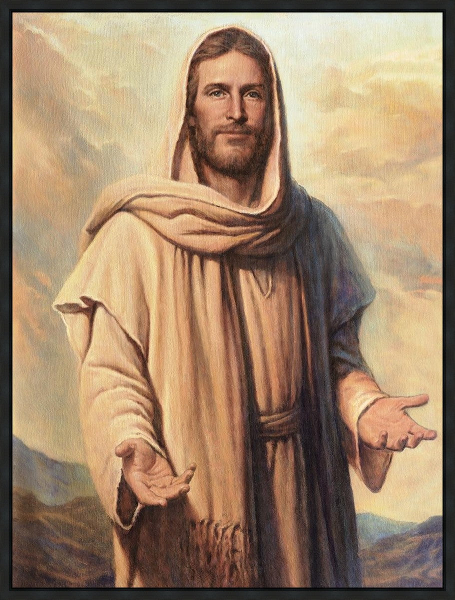 Abide With Me Large Wall Art Gallery Wrap Canvas - Inspirational Christian Home Decor for Living Room, Bedroom & Office - Perfect Gift for Religious Holidays