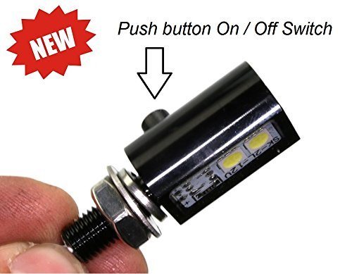 12V Red LED Pilot Lights Instrument Panel Light with Switch - Durable 12 Volt DC Post Light for Marine, Automotive, and Industrial Control Panels