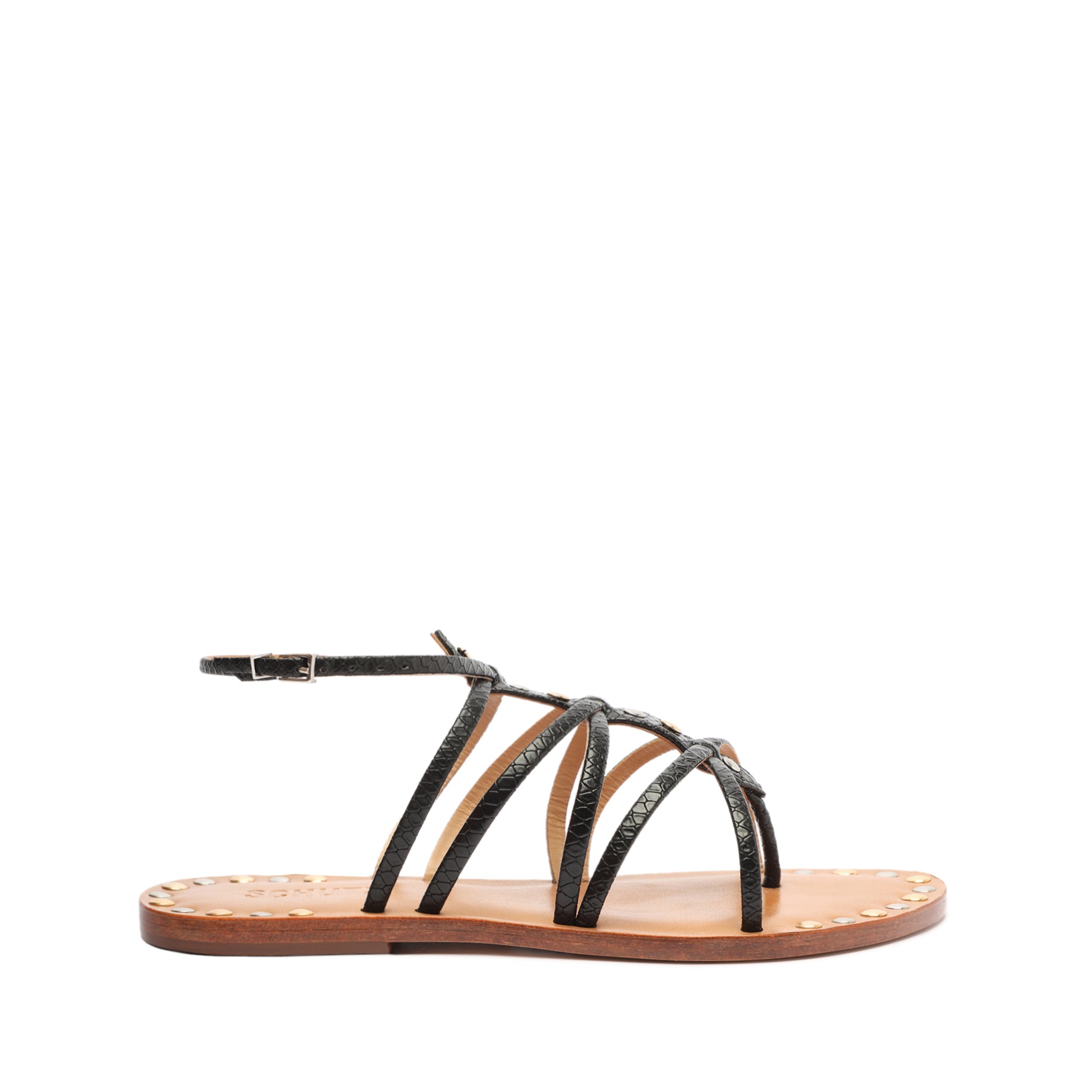 Malaya Women's Casual Snake Embossed Leather Sandals - Comfortable Slip-On Summer Shoes for Beach, Vacation & Everyday Wear
