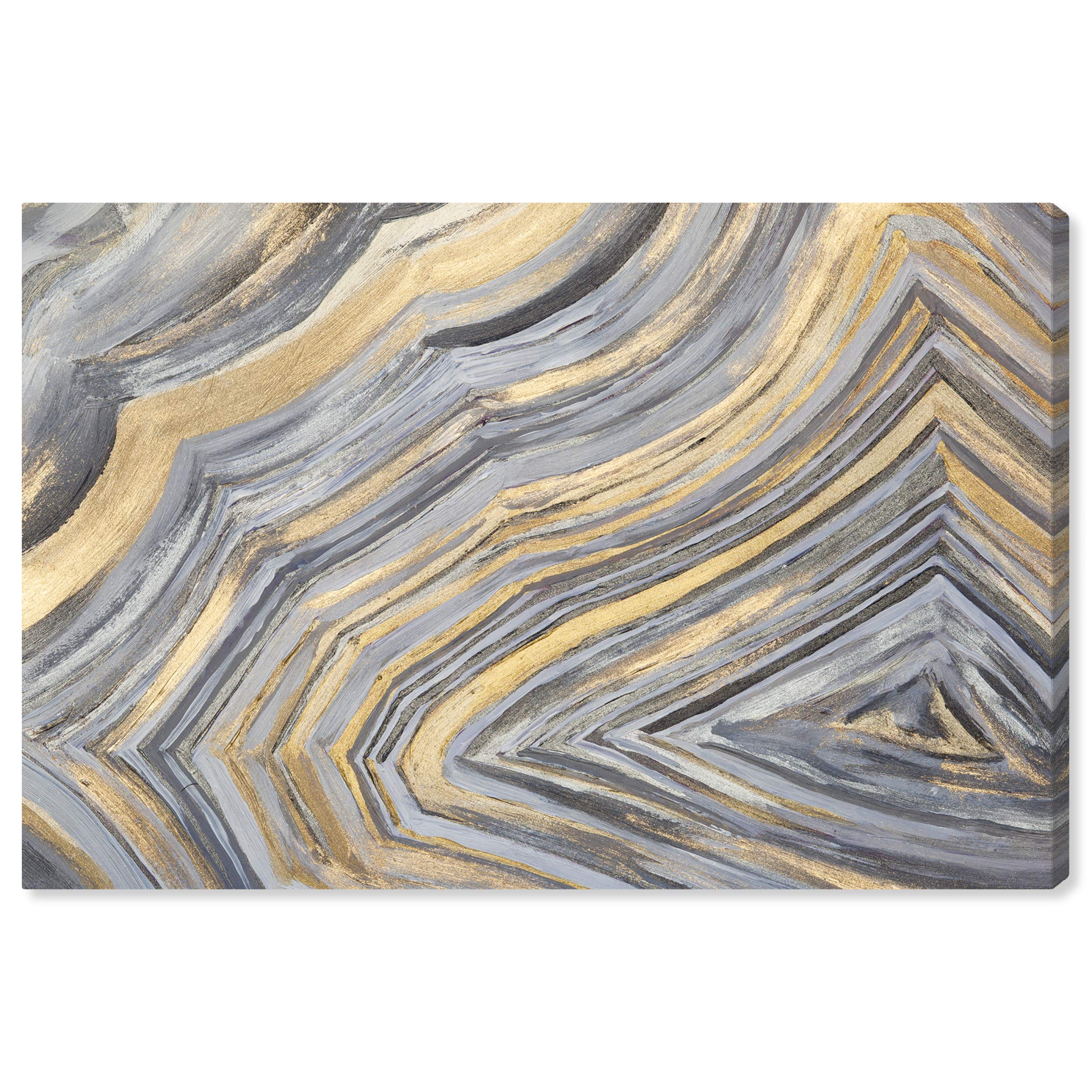Abstract Wall Art Canvas Print 'Agate Lines' - 45