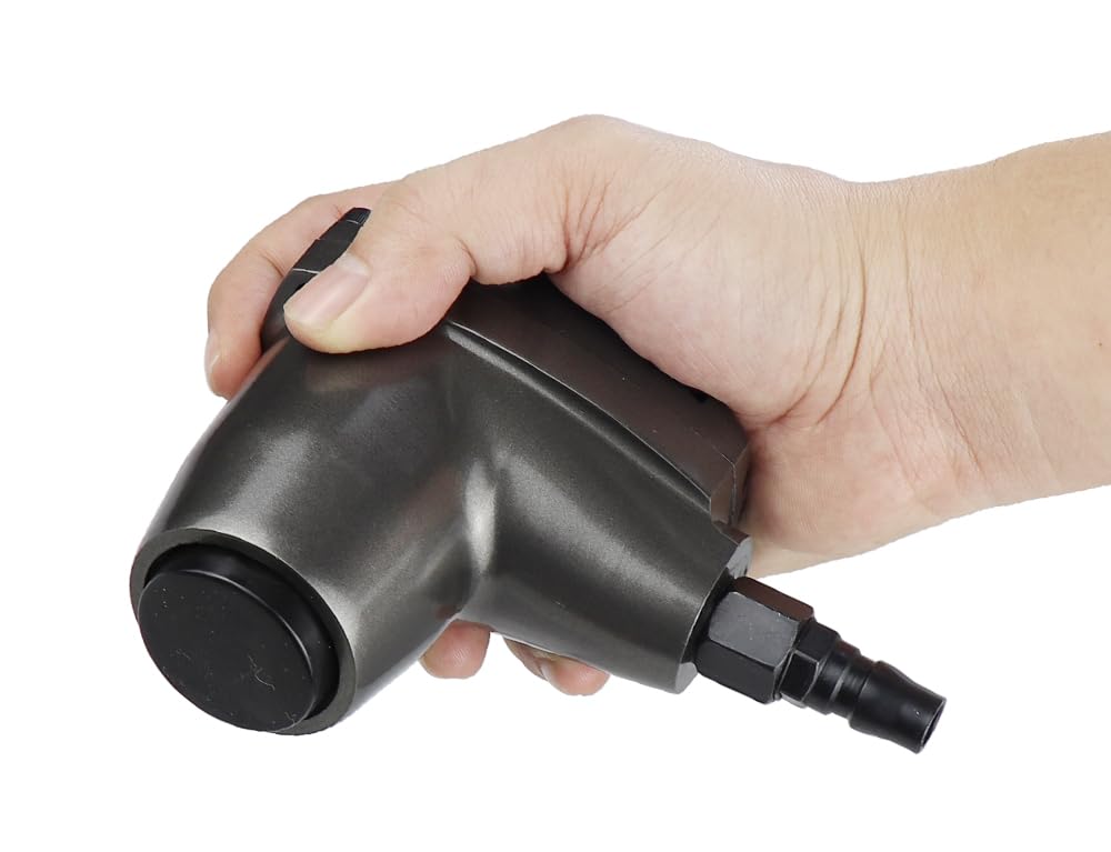 Air Palm Hammer - Handheld Pneumatic Dead Blow Hammer with 1000 Strokes & 6 Hardness Tips - Perfect for Metal Folding, Plastic Inlay, and Assembly Work | Ideal for Automotive, Woodworking, and DIY Projects