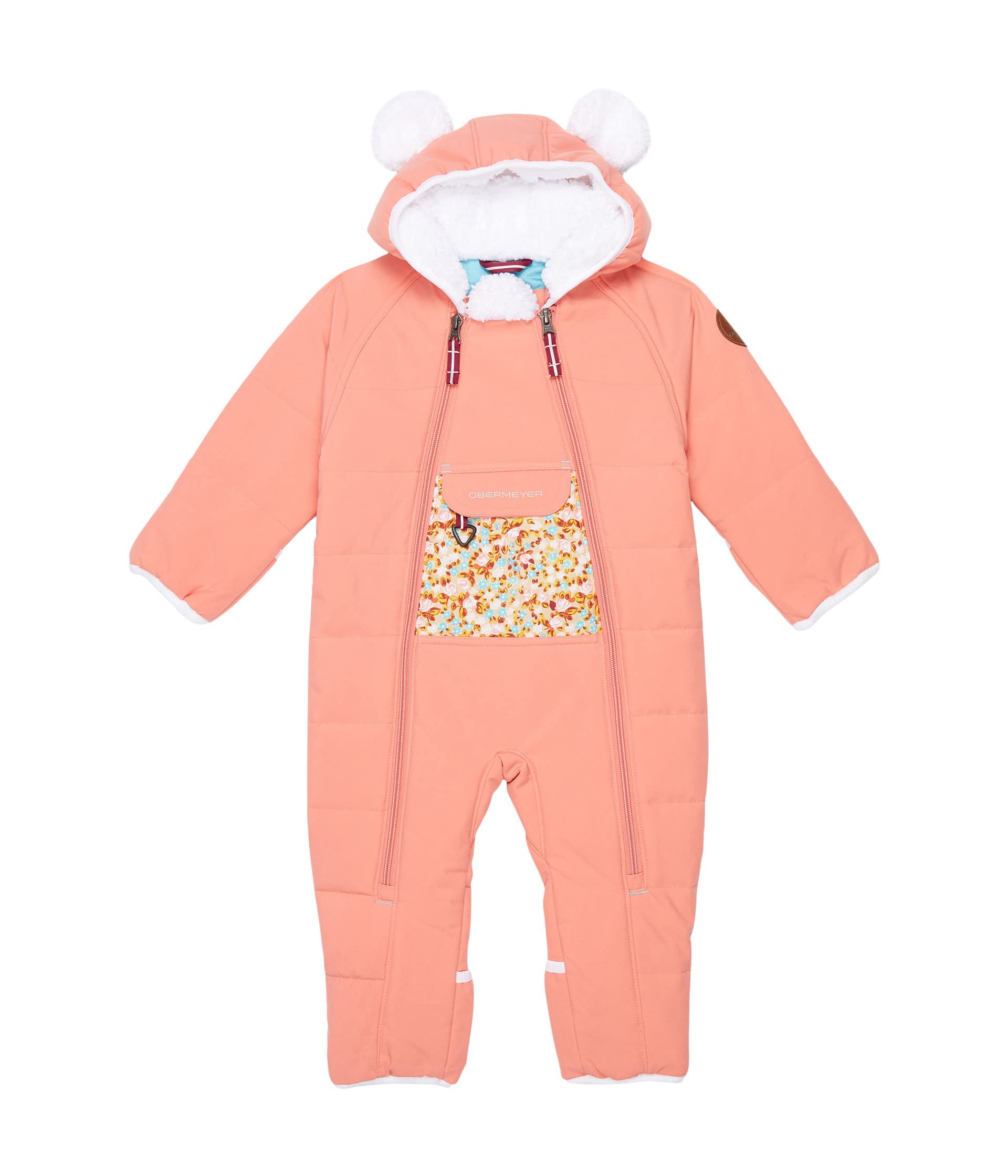 Obermeyer Kids' One-Piece Snowsuit - Desert Rose Color - Warm Winter Outfit for Babies 6-12 Months - Perfect for Outdoor Play & Cold Weather Adventures
