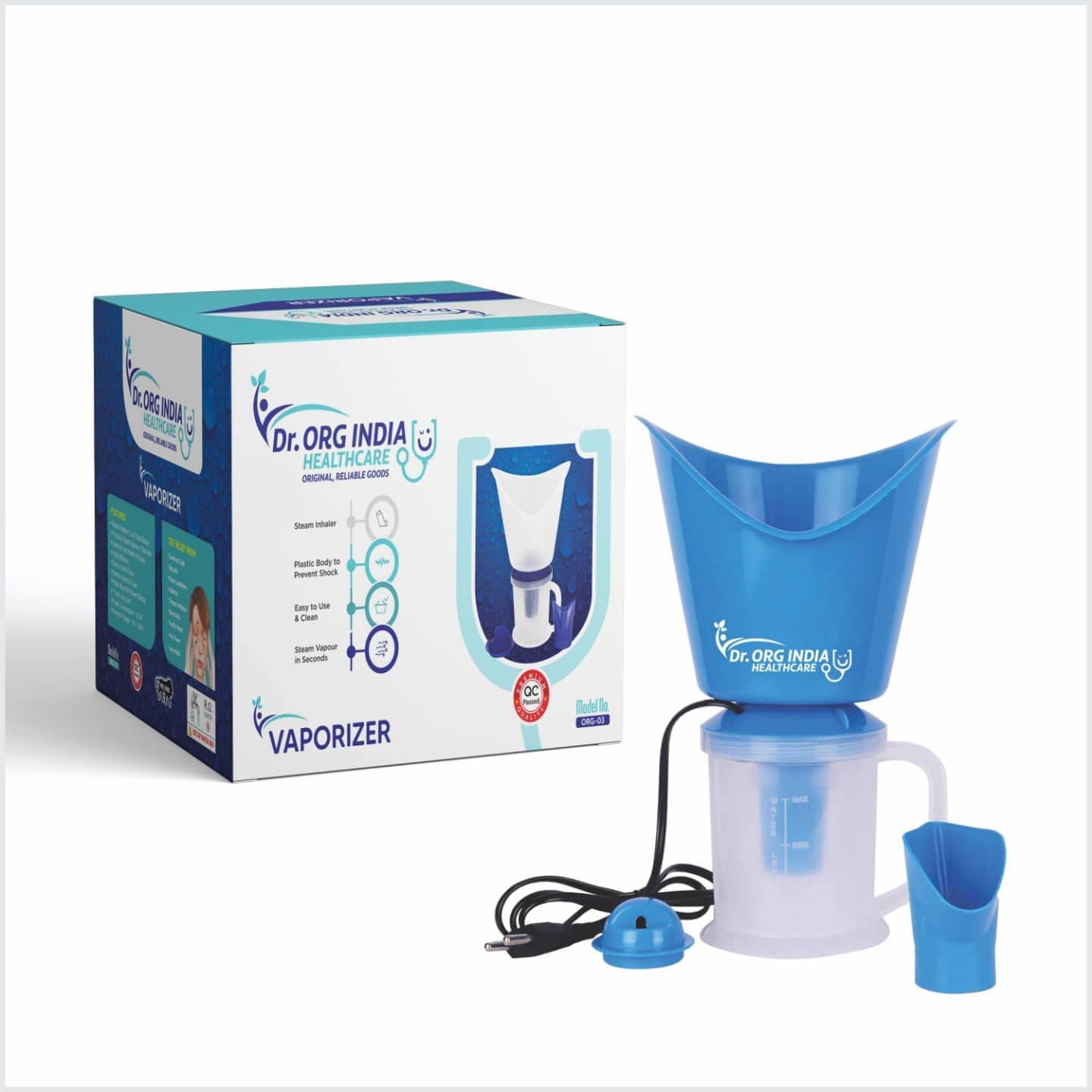 3-in-1 Organic Steam Vaporizer for Face & Inhalation - Facial Steamer & Cold Relief Vapor Machine for Adults | Perfect for Skincare Routine, Sinus Relief, and Cough Treatment at Home
